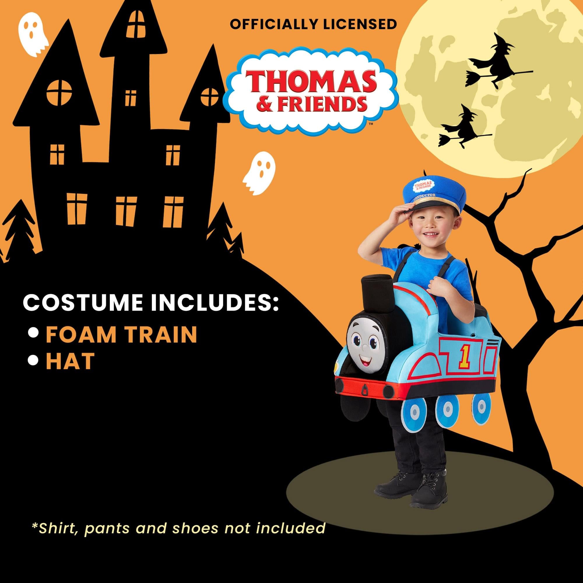 Thomas The Tank Ride-A-Long Toddler Costume | One Size Fits Most Up to Size 6