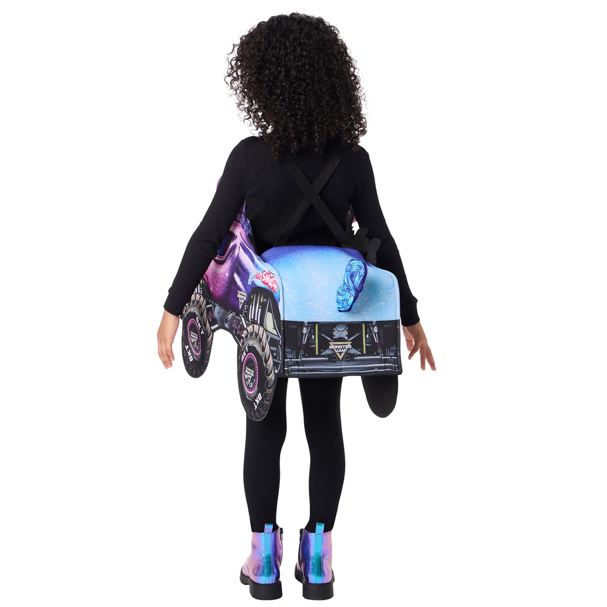 Monster Jam Sparkle Smash Toddler Ride-Along Costume | One Size Fits To Size 6