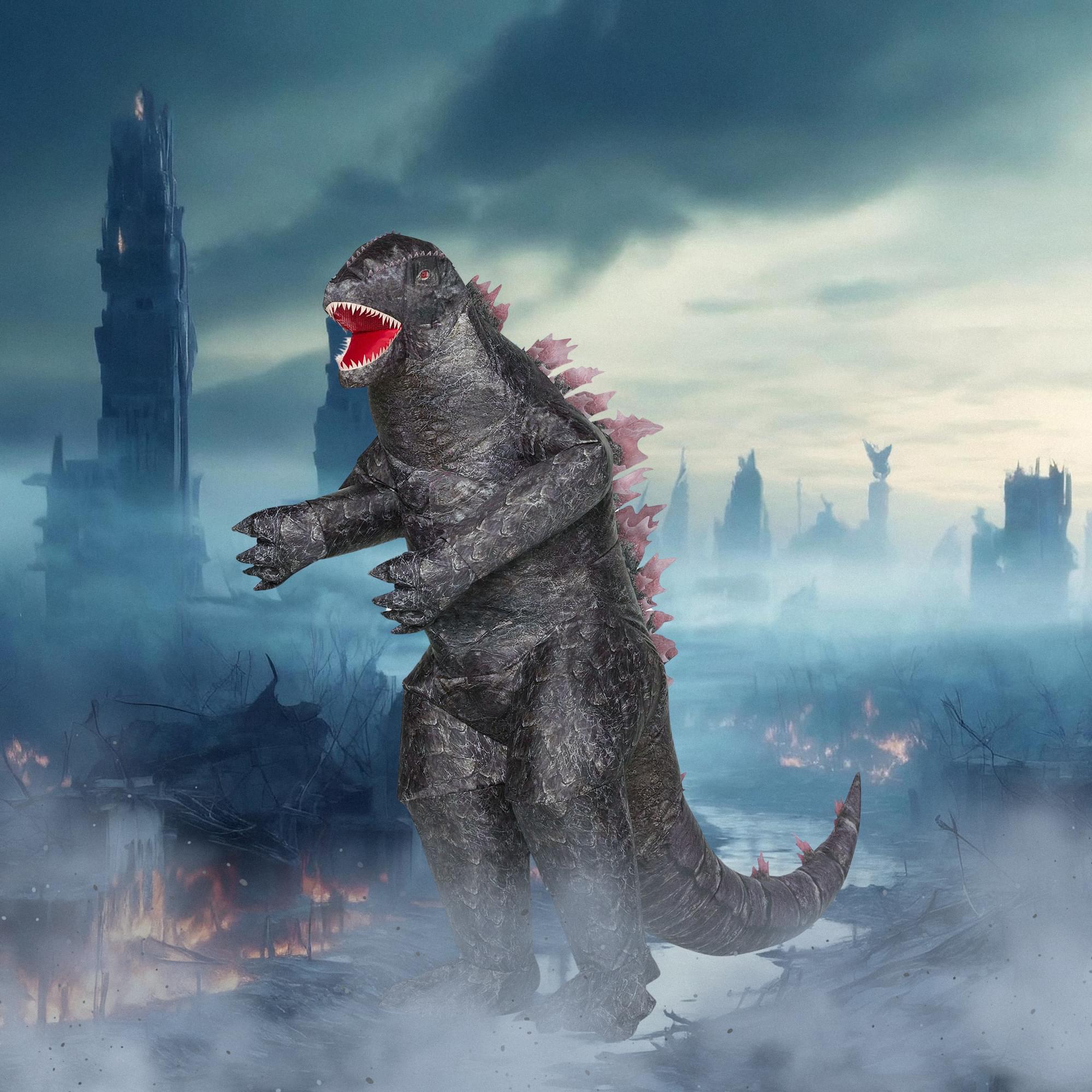 Godzilla x Kong Inflatable Godzilla Child Costume | Fits Up To Age 14