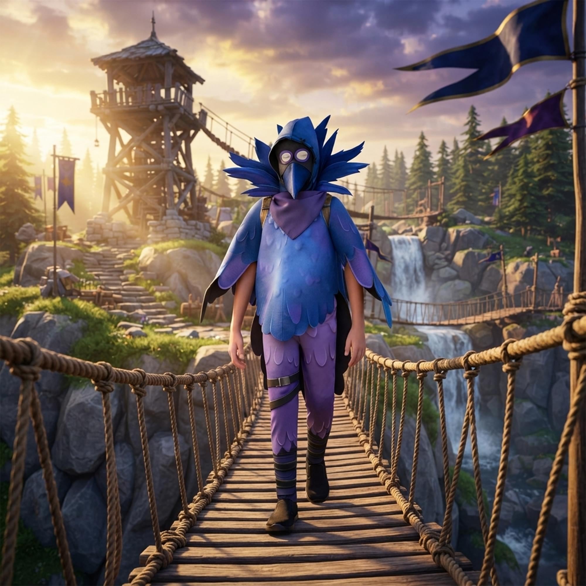 Fortnite Corvus Child Costume | Large 10-12
