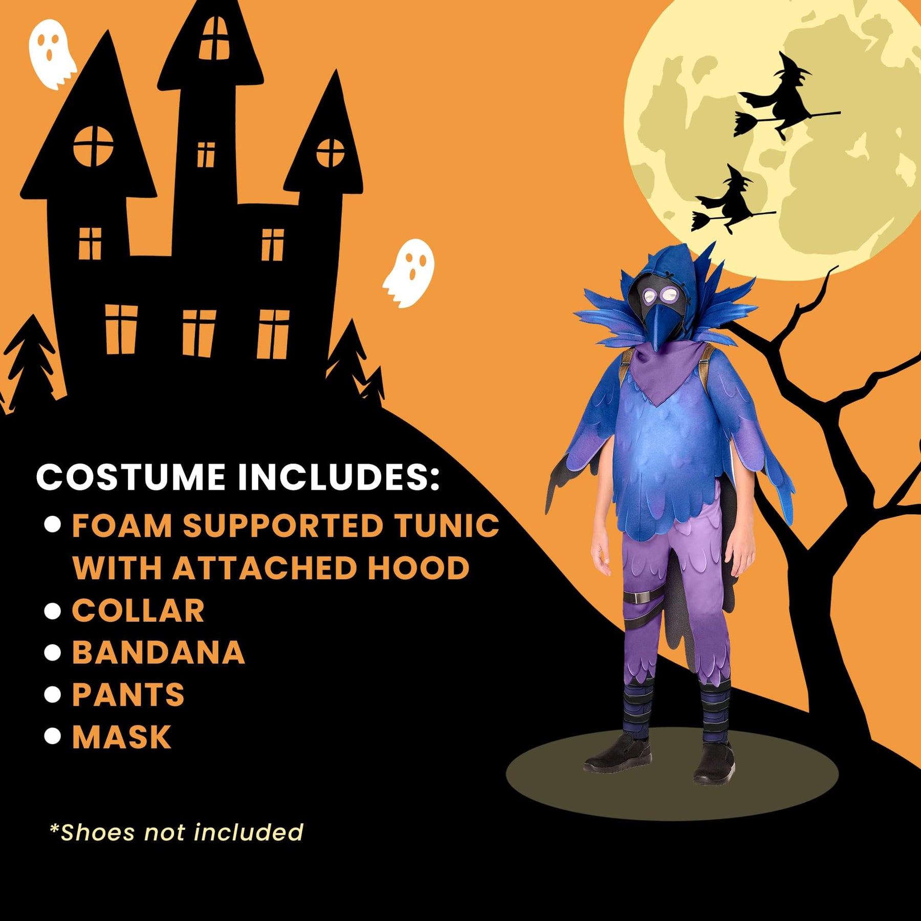 Fortnite Corvus Child Costume | Large 10-12