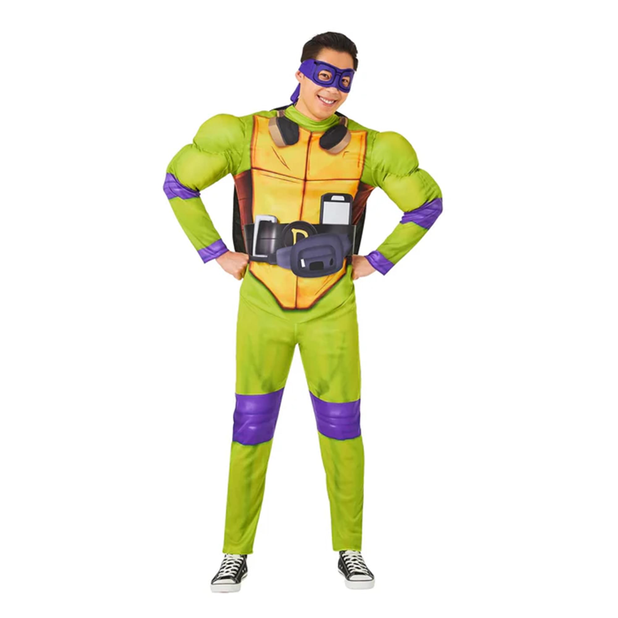 Maglietta TMNT Tartarughe Ninja Per Adulti, Modello Donatello, Colore Unico, 100% Cotone, Taglia M.