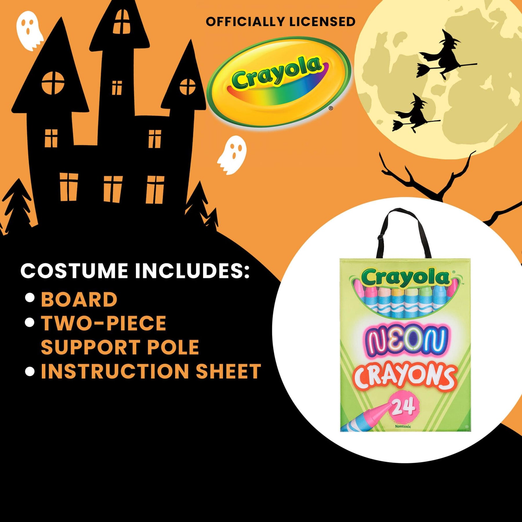 Crayola Crayon Neon Box Quik Change™ Adult Costume | One Size