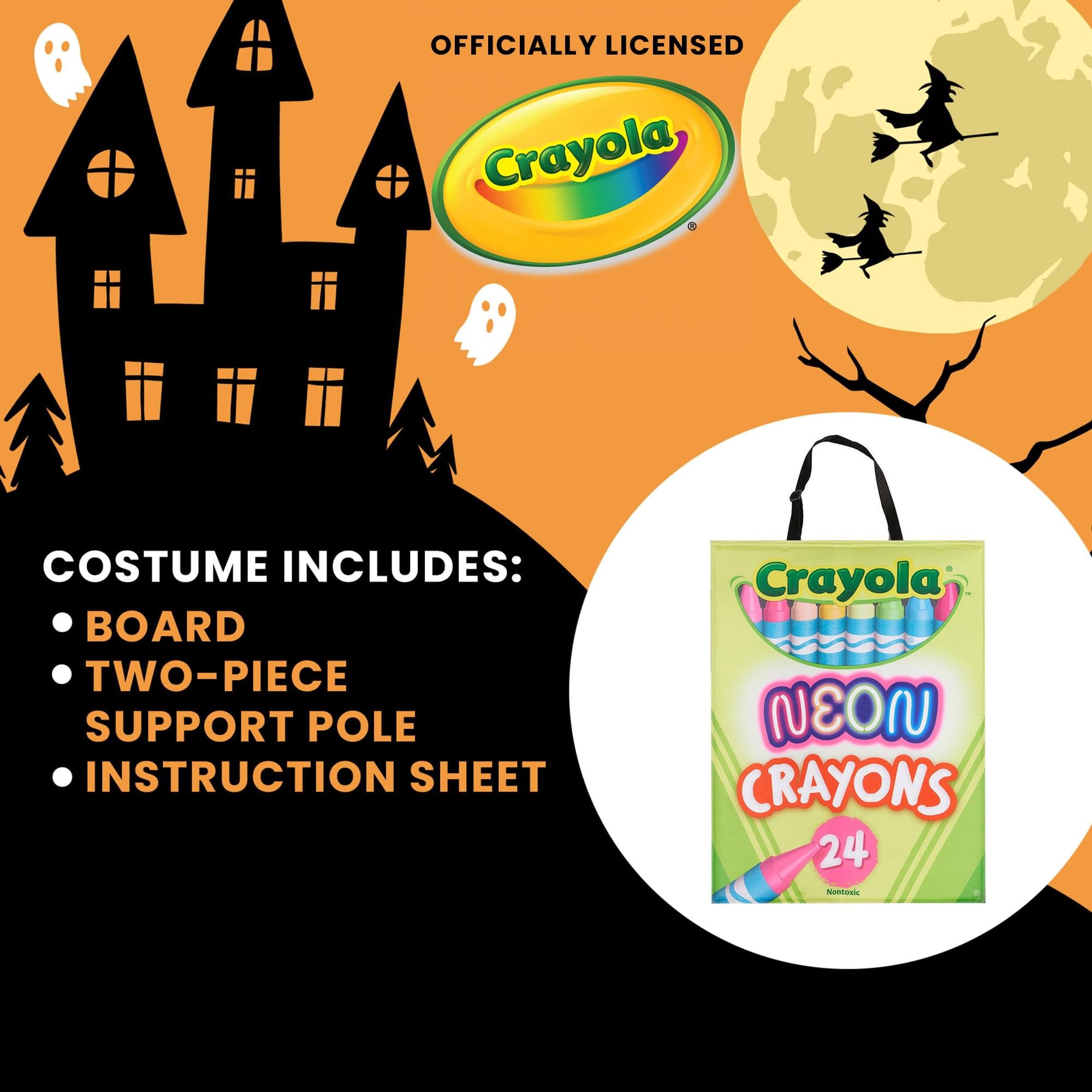 Crayola Crayon Neon Box Quik Change™ Adult Costume | One Size