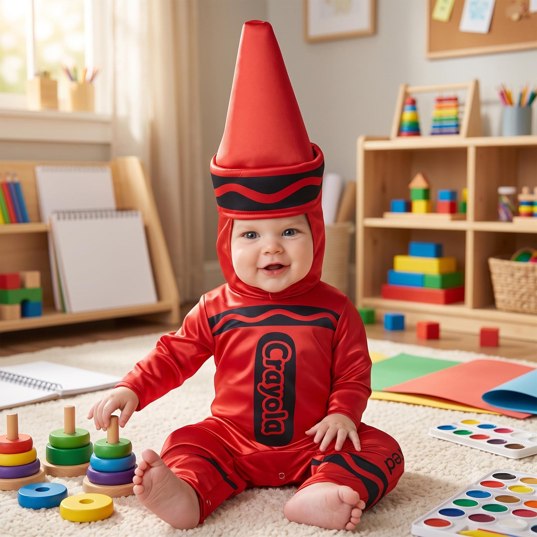 Craylola Crayon Red Infant Costume | 12-18 Month/M