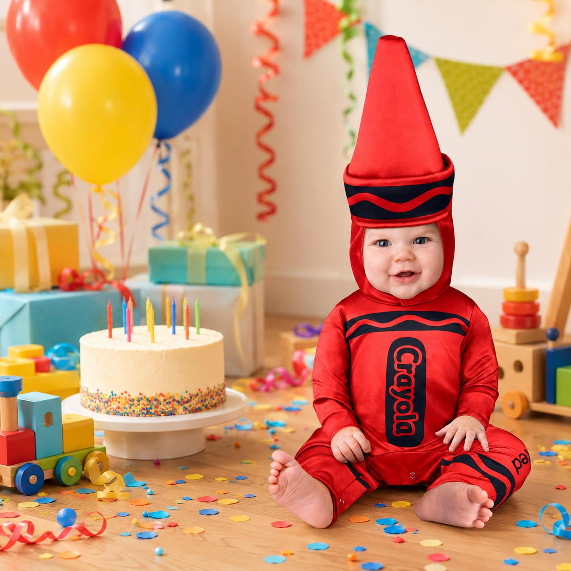 Craylola Crayon Red Infant Costume | 12-18 Month/M