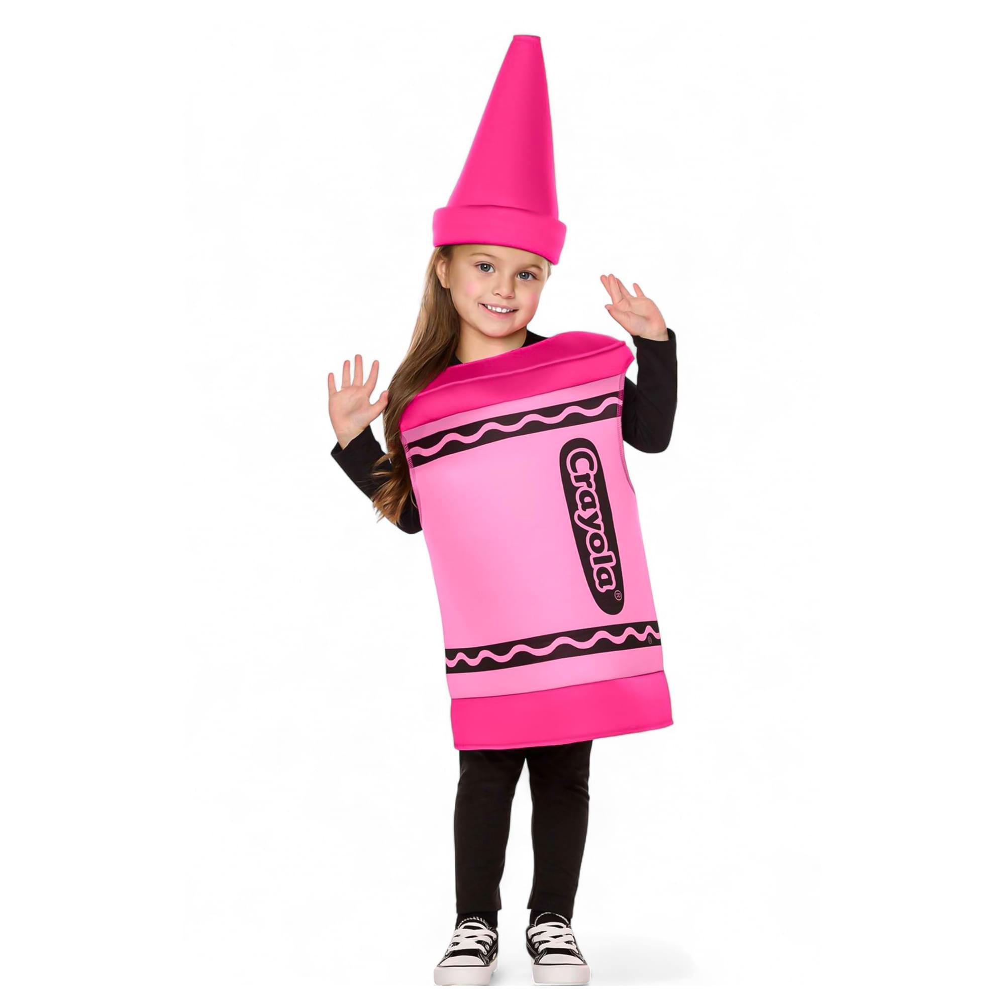 Craylola Crayon Pink Toddler Costume | One Size Fits Most Up To 6