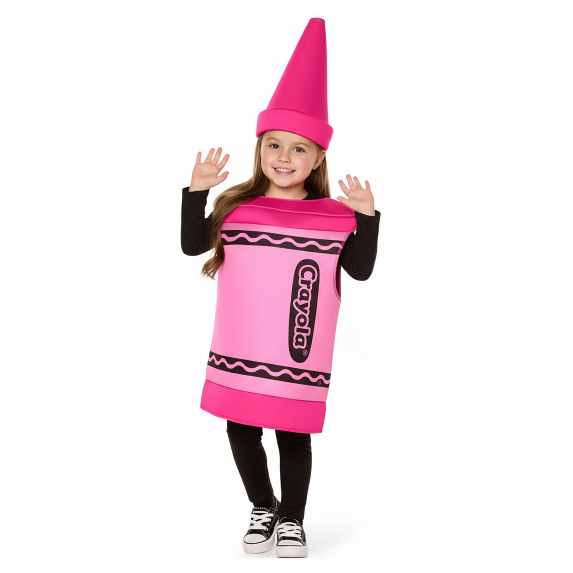 Craylola Crayon Pink Toddler Costume | One Size Fits Most Up To 6