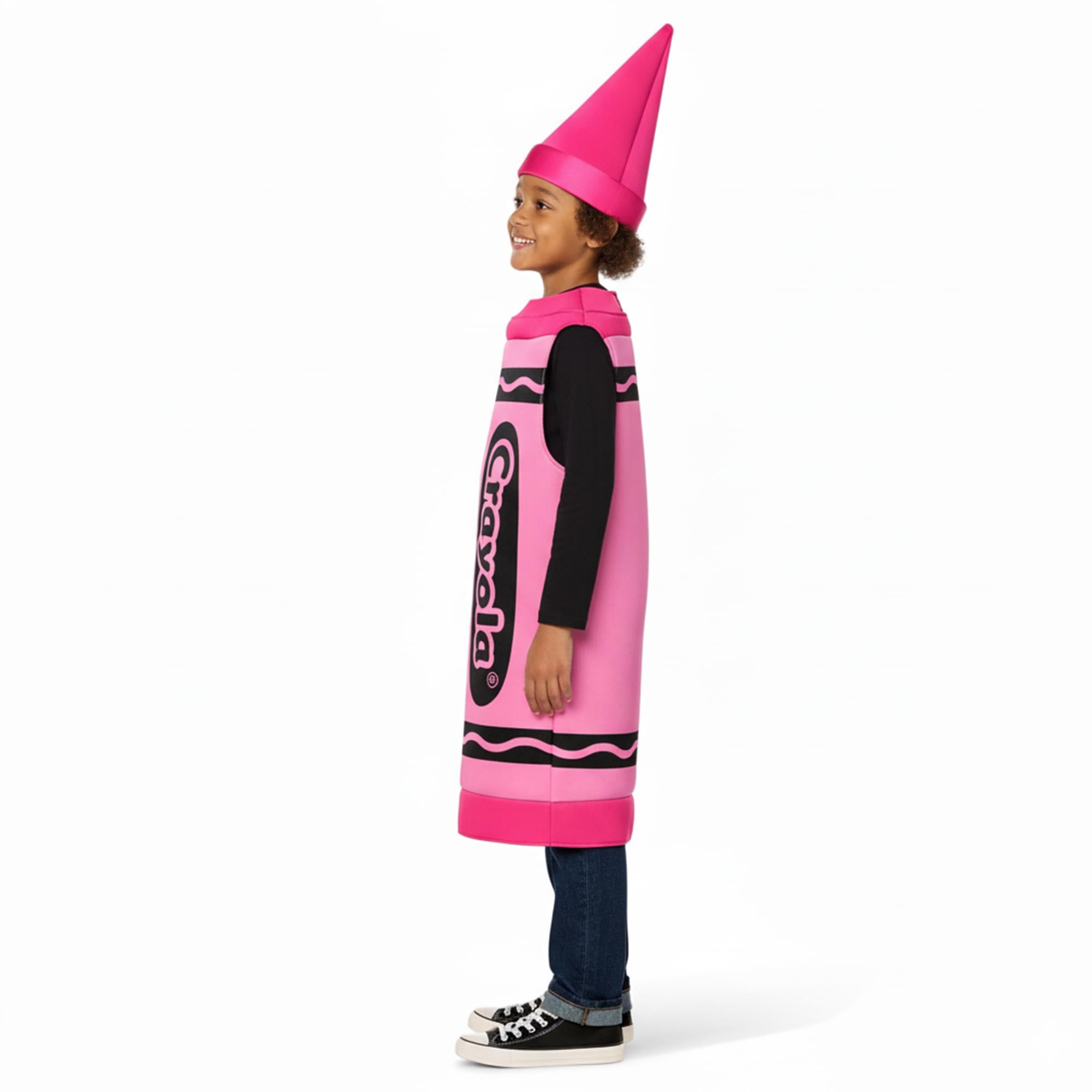 Craylola Crayon Pink Child Costume | One Size Fits Most