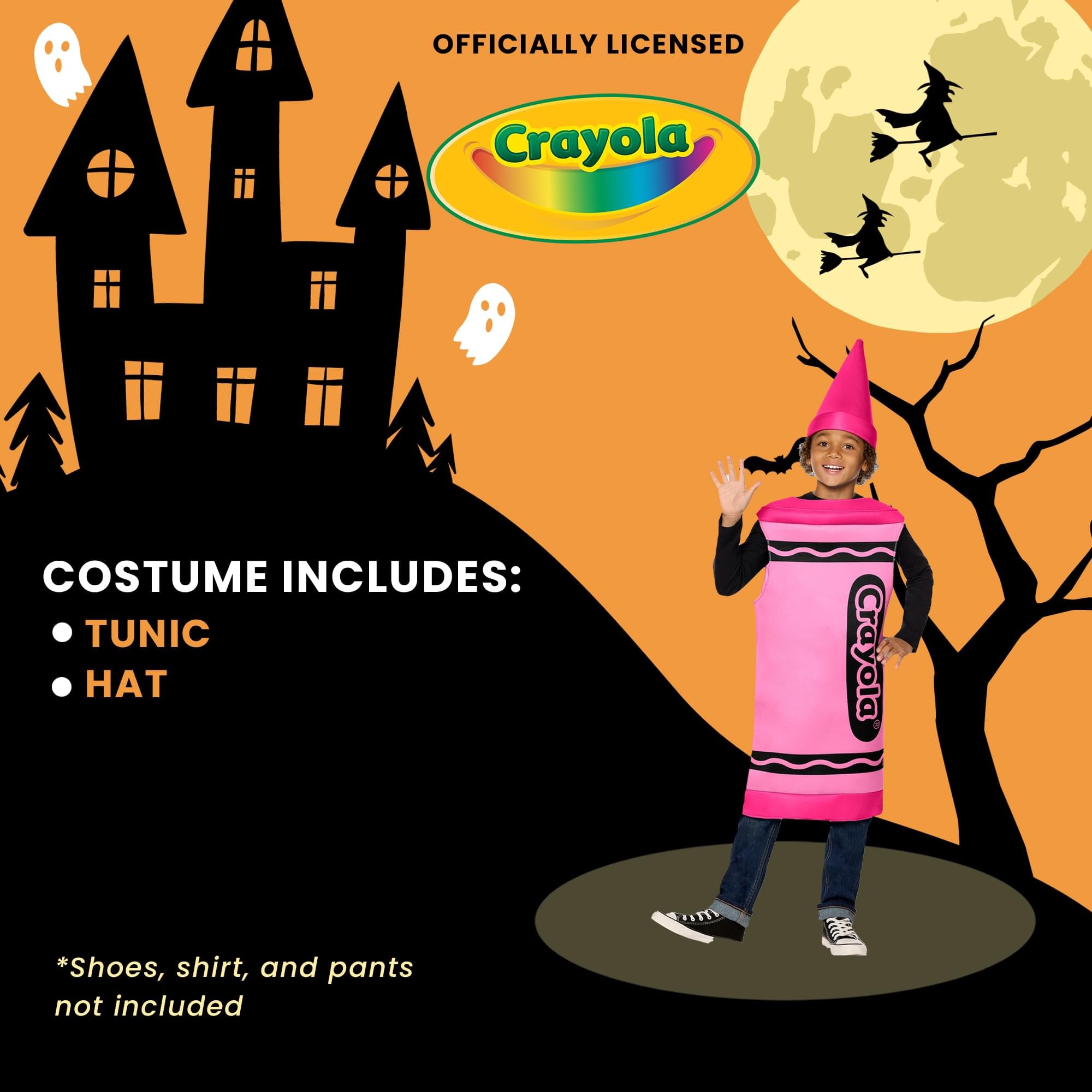 Craylola Crayon Pink Child Costume | One Size Fits Most