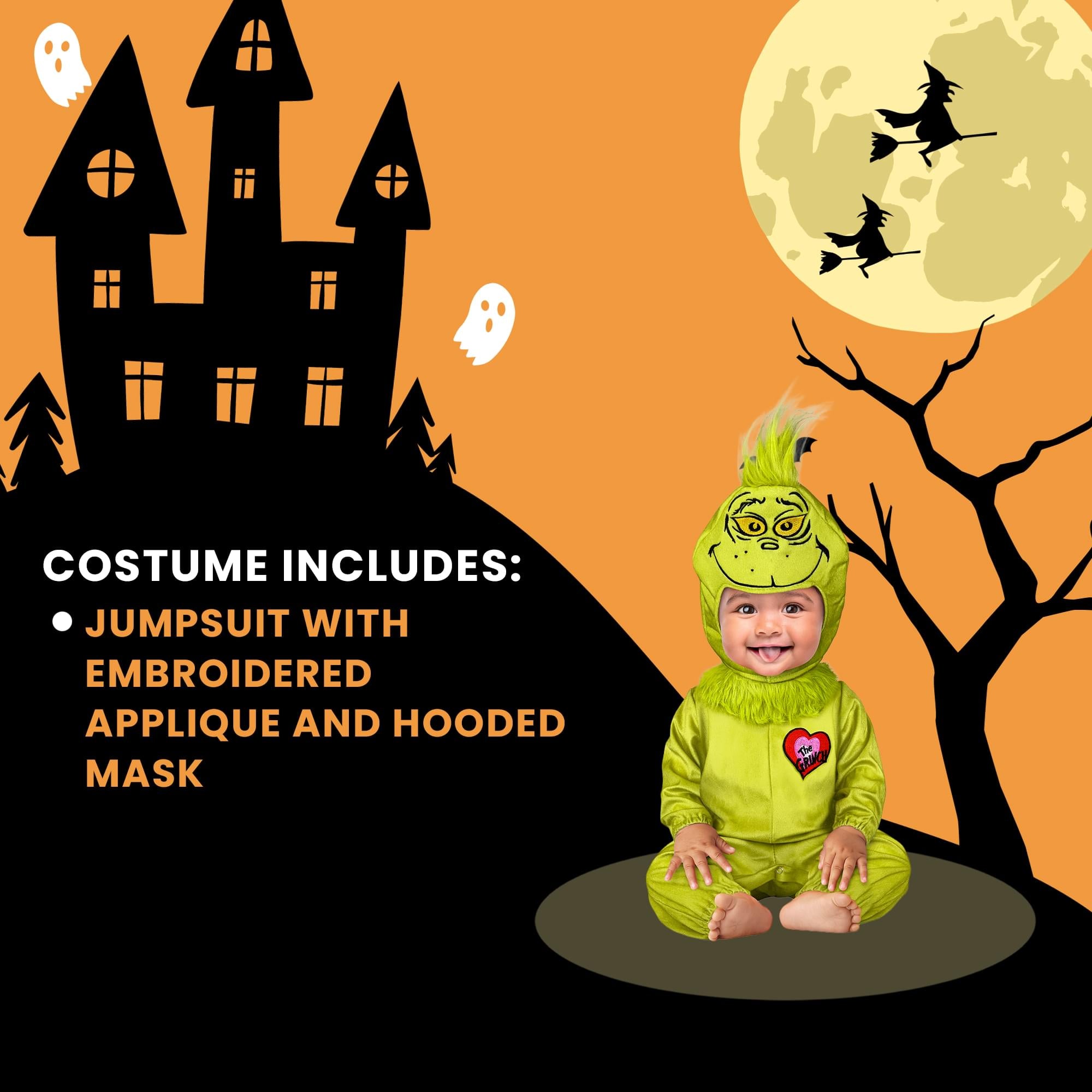 Dr. Seuss Grinch Infant Costume Jumpsuit | Medium