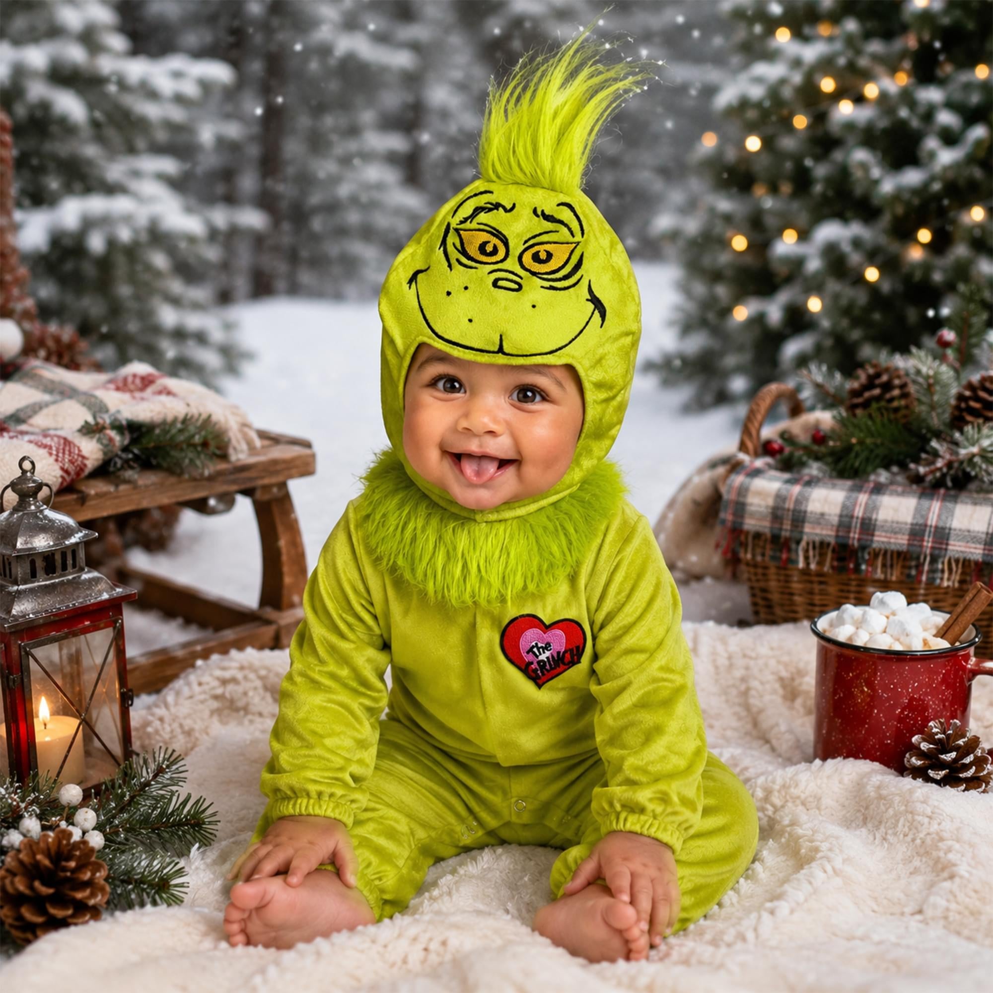 Dr. Seuss Grinch Infant Costume Jumpsuit | Medium
