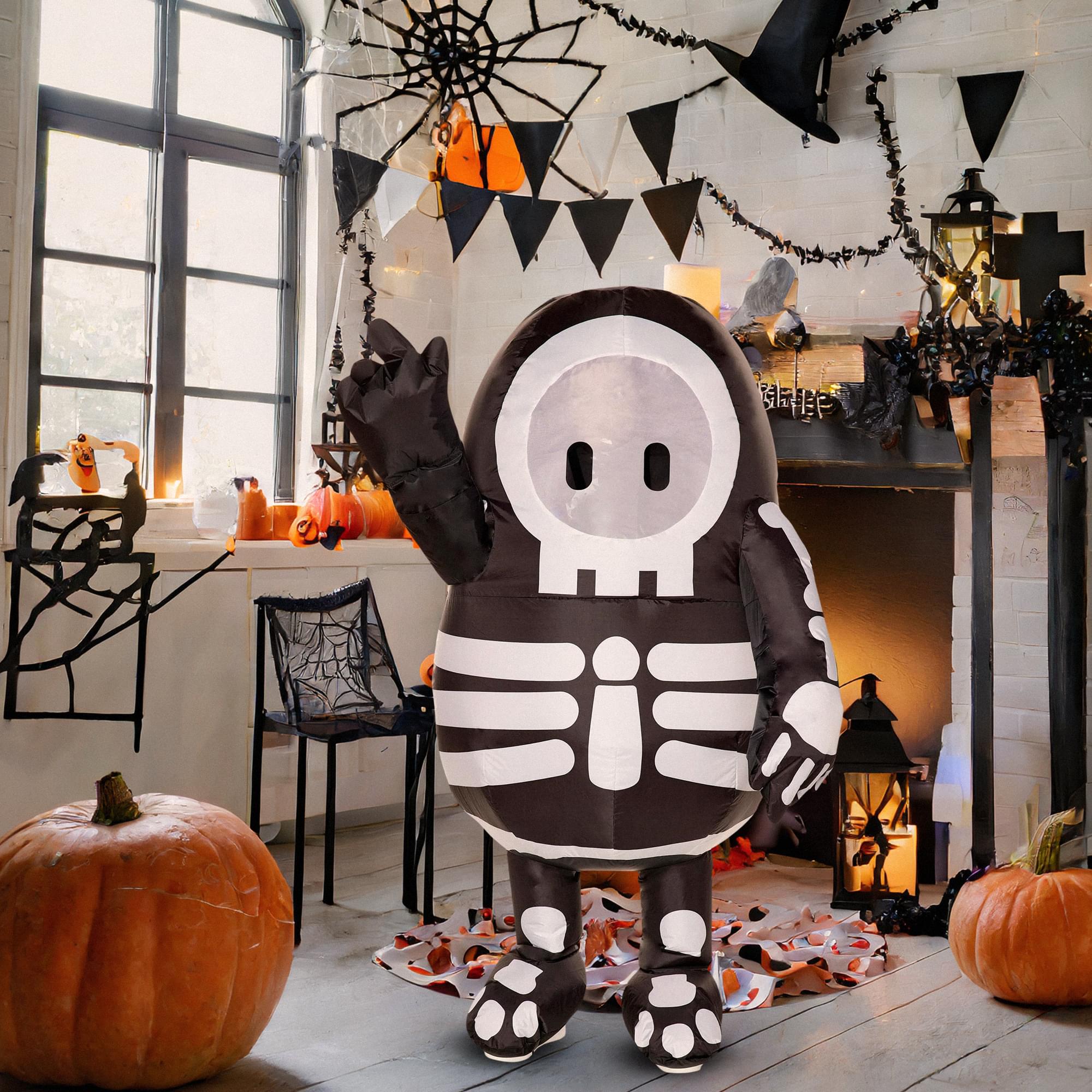 Fall Guys Skelly Inflatable Child Costumes | One Size Fits Up To 14