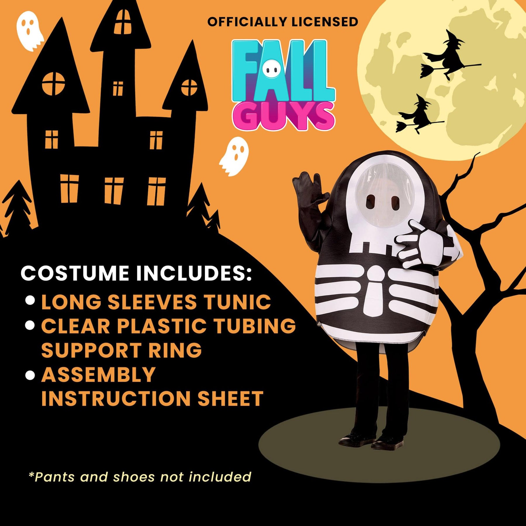Fall Guys Skelly Foam Child Costume | One Size Fits Most
