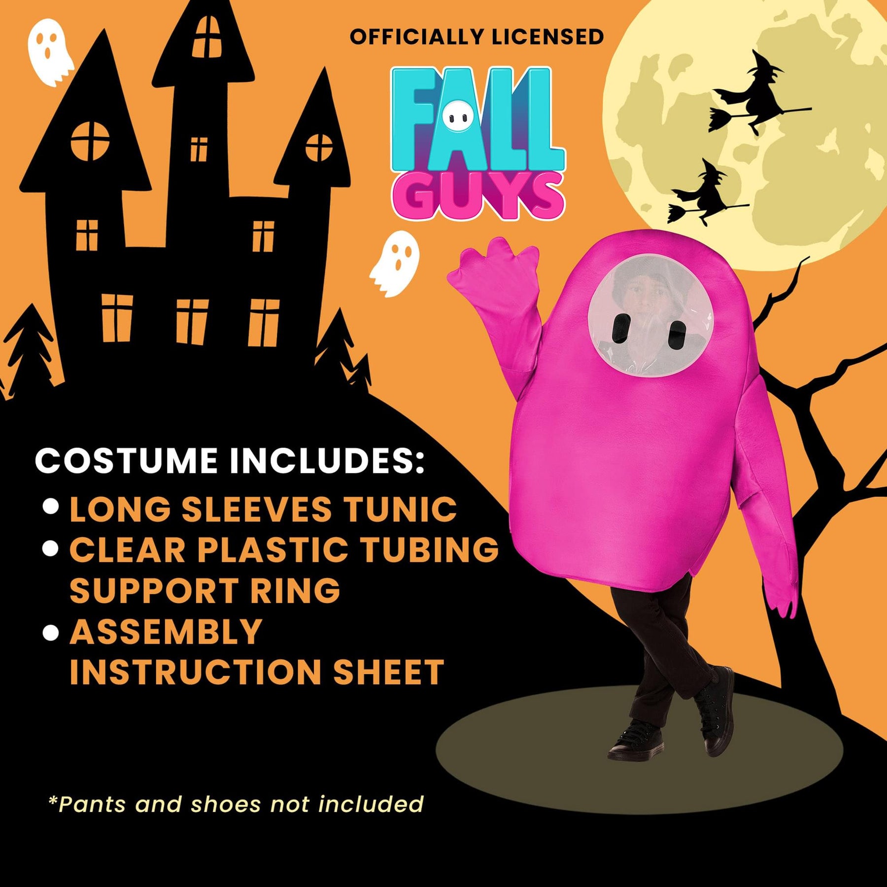 Fall Guys Pink Foam Child Costume | One Size Fits Most