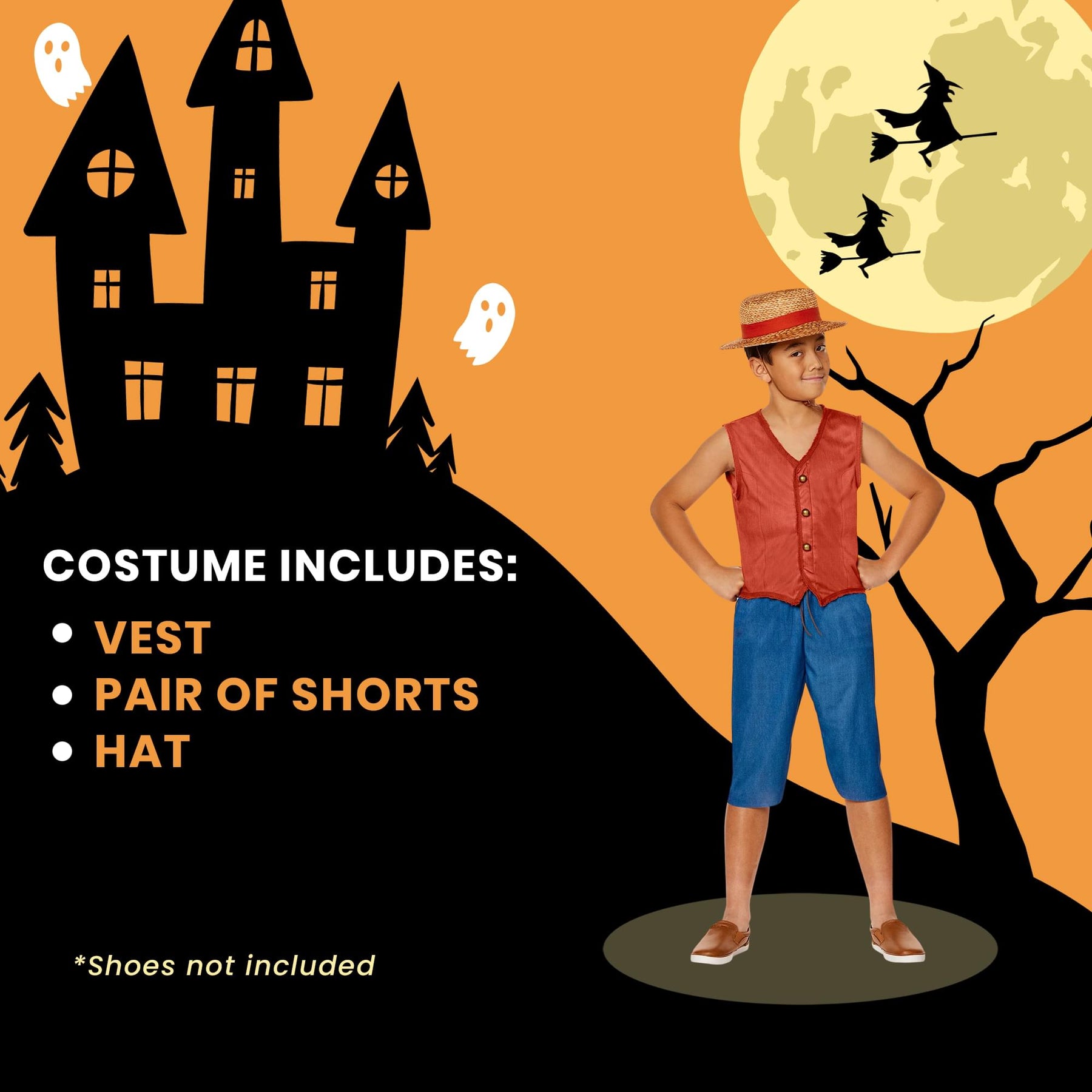 One Piece Monkey D Luffy Child Costume