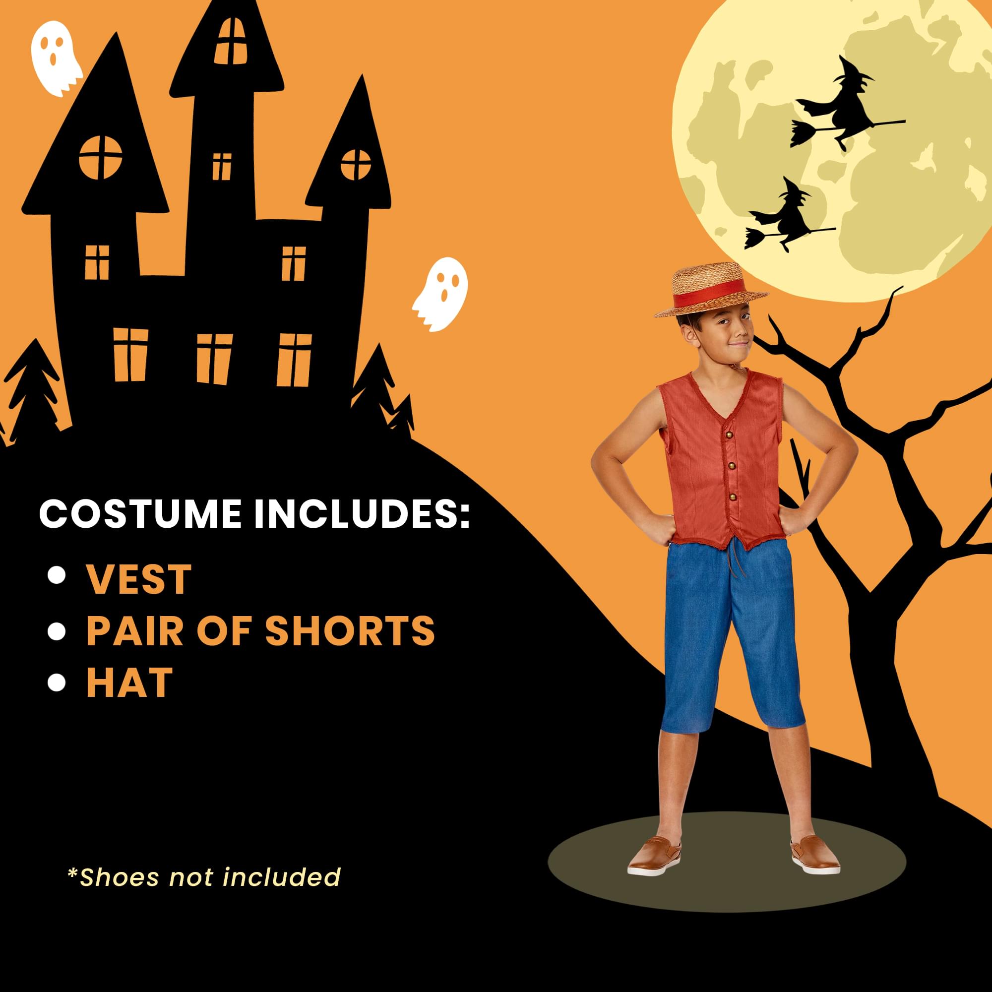 One Piece Monkey D Luffy Child Costume