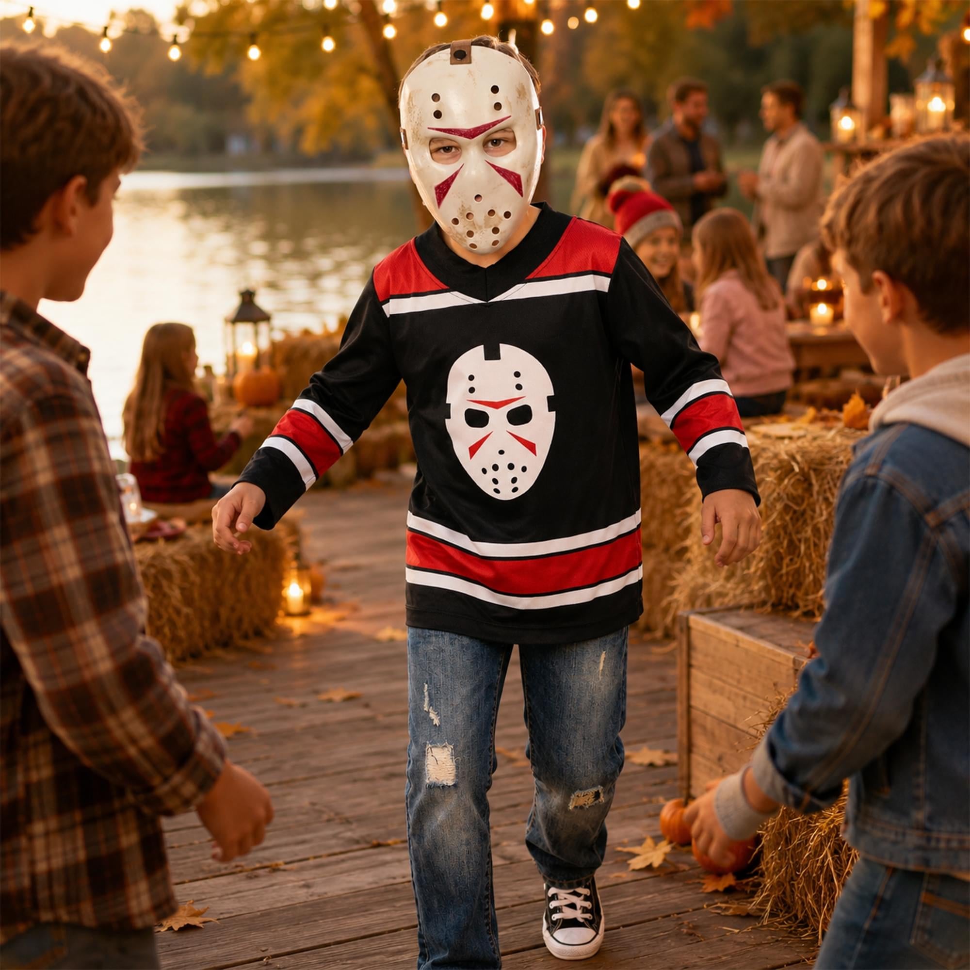 Jason Universe Child Costume Hockey Jersey and Mask | Large