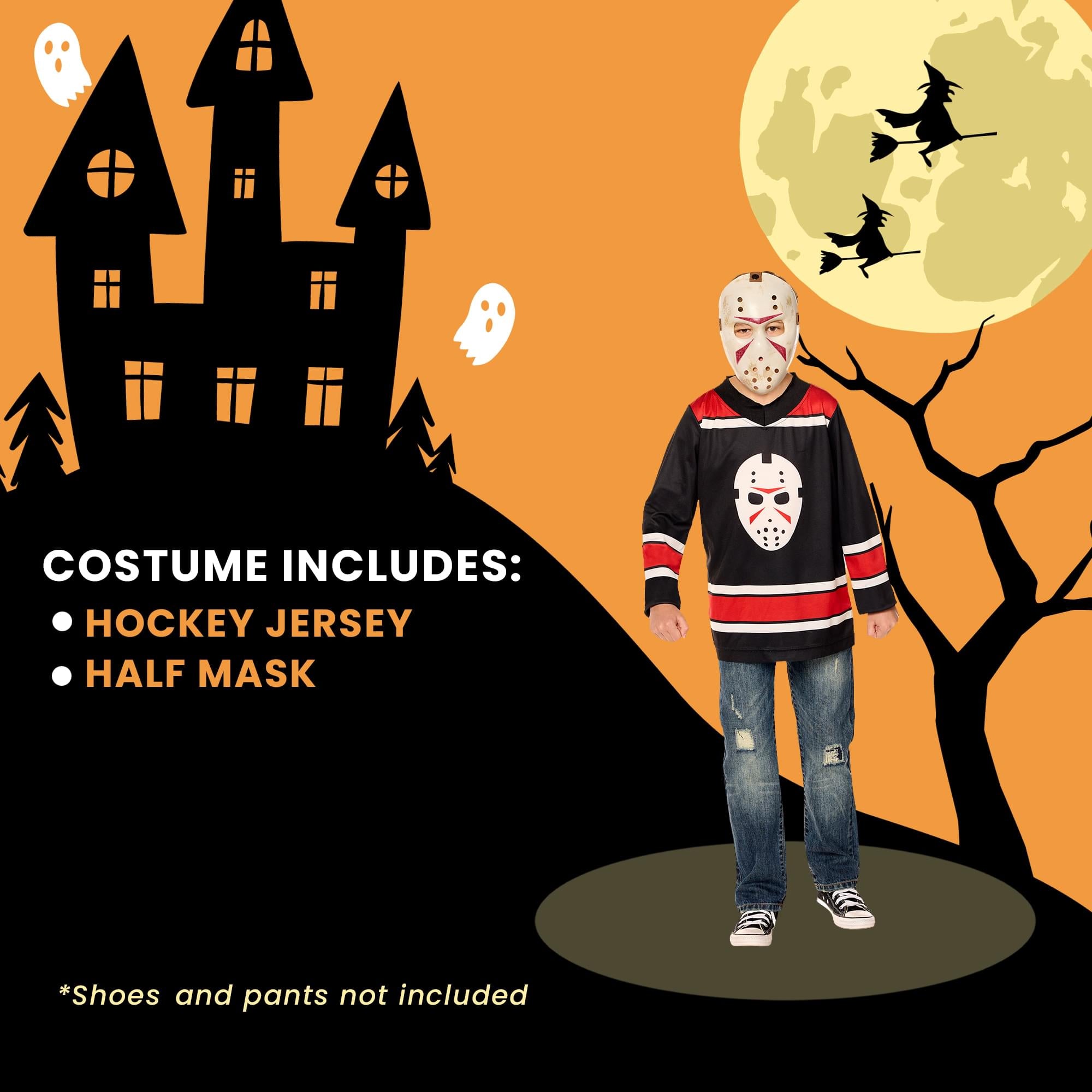 Jason Universe Child Costume Hockey Jersey and Mask | Large