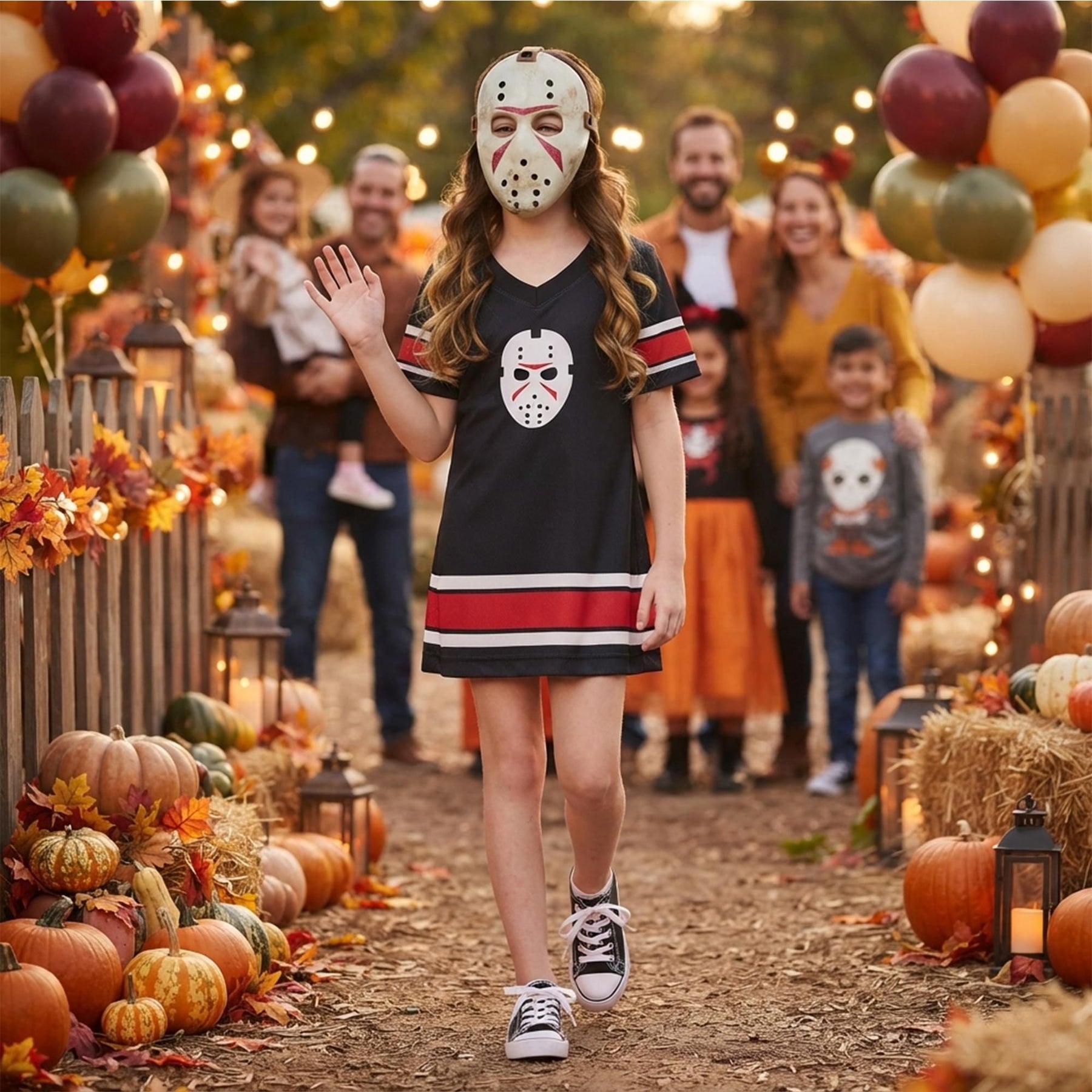 Jason Universe Child Costume Hockey Jersey Dress and Mask | Large
