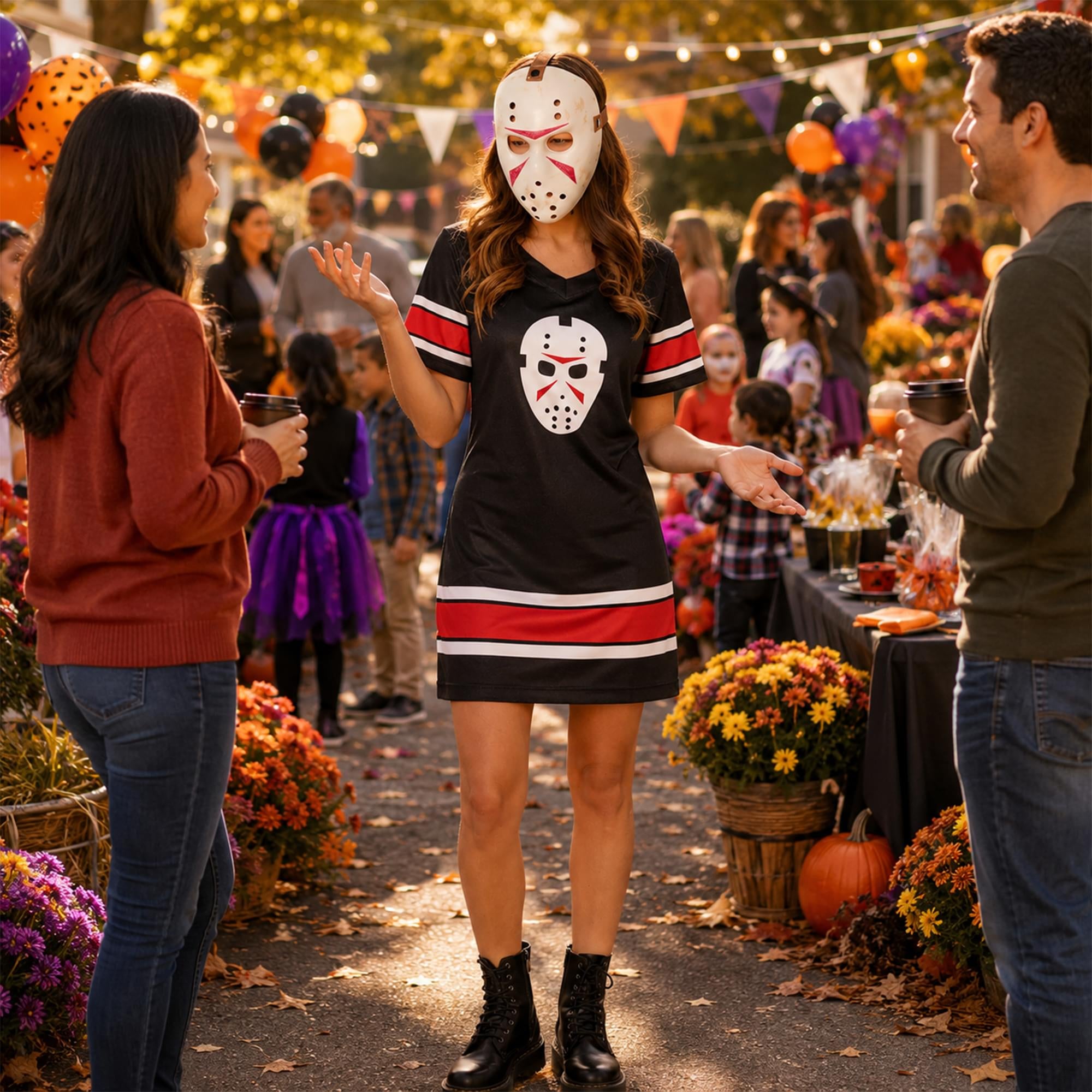 Jason Universe Adult Costume Hockey Jersey Dress and Mask | Large