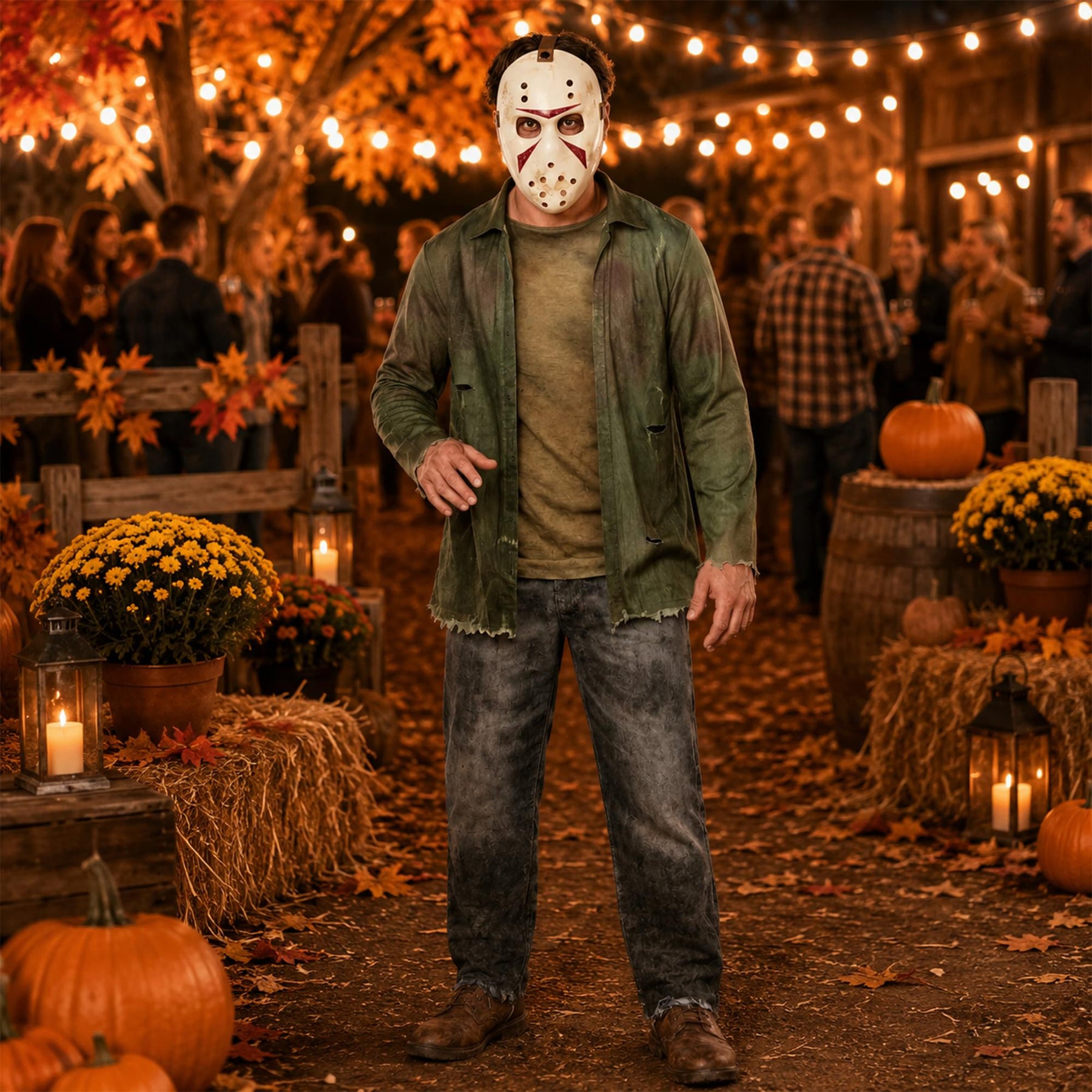 Jason Universe Jason Jumpsuit and Mask Adult Costume | Small