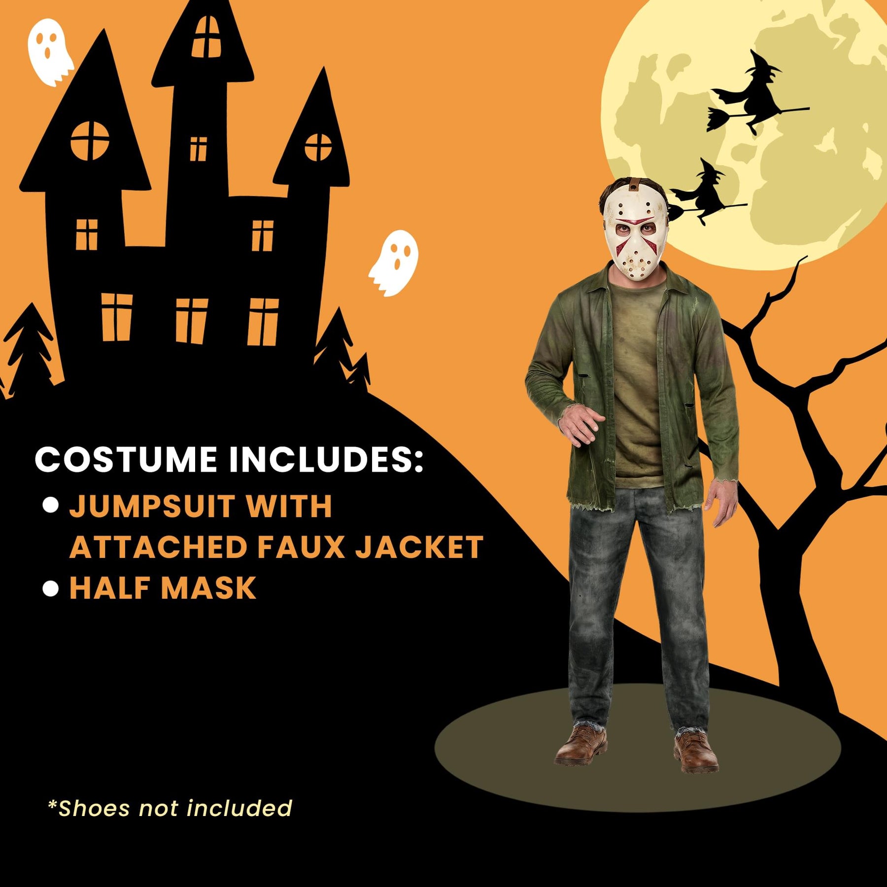 Jason Universe Jason Jumpsuit and Mask Adult Costume | Small