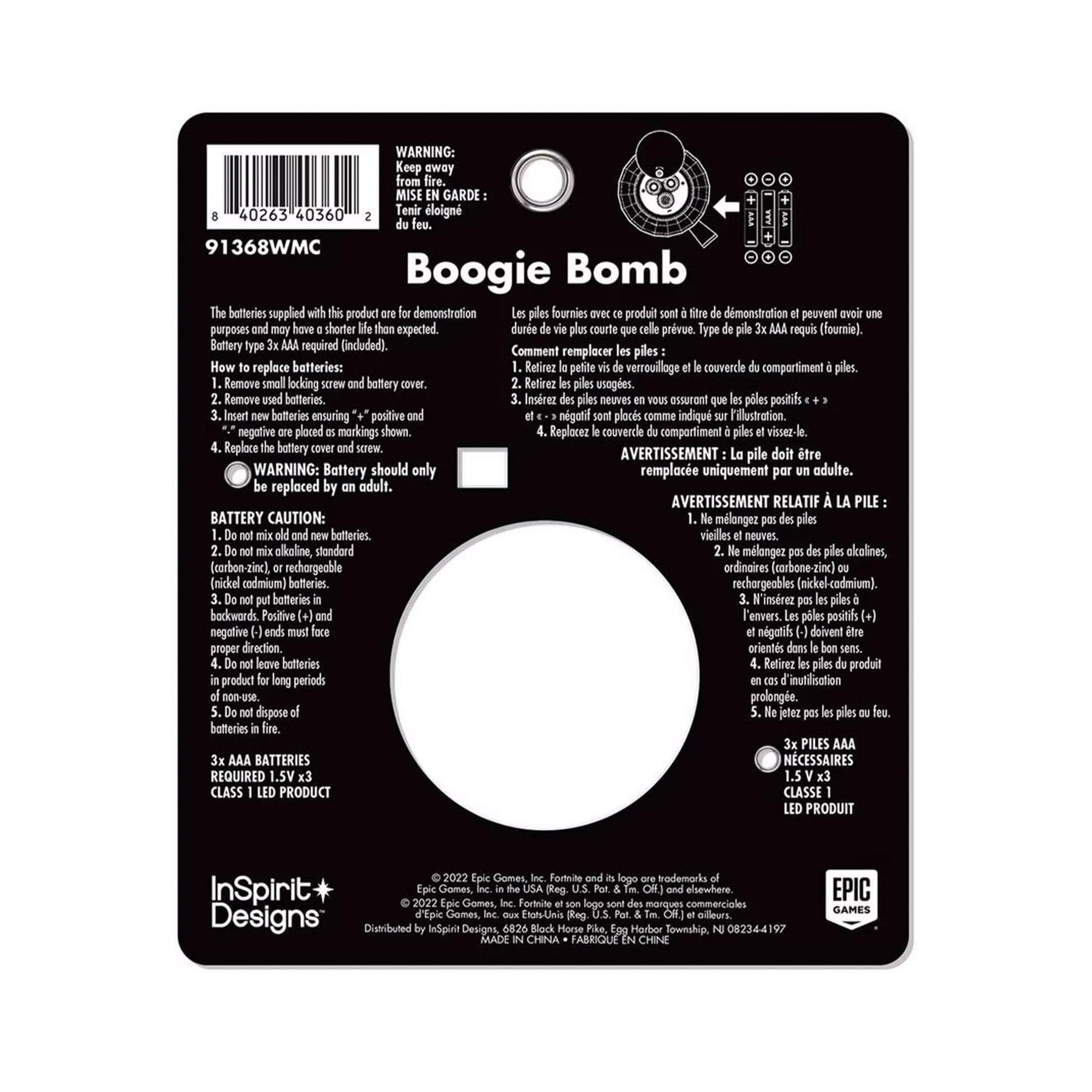 Fortnite Boogie Bomb Costume Accessory