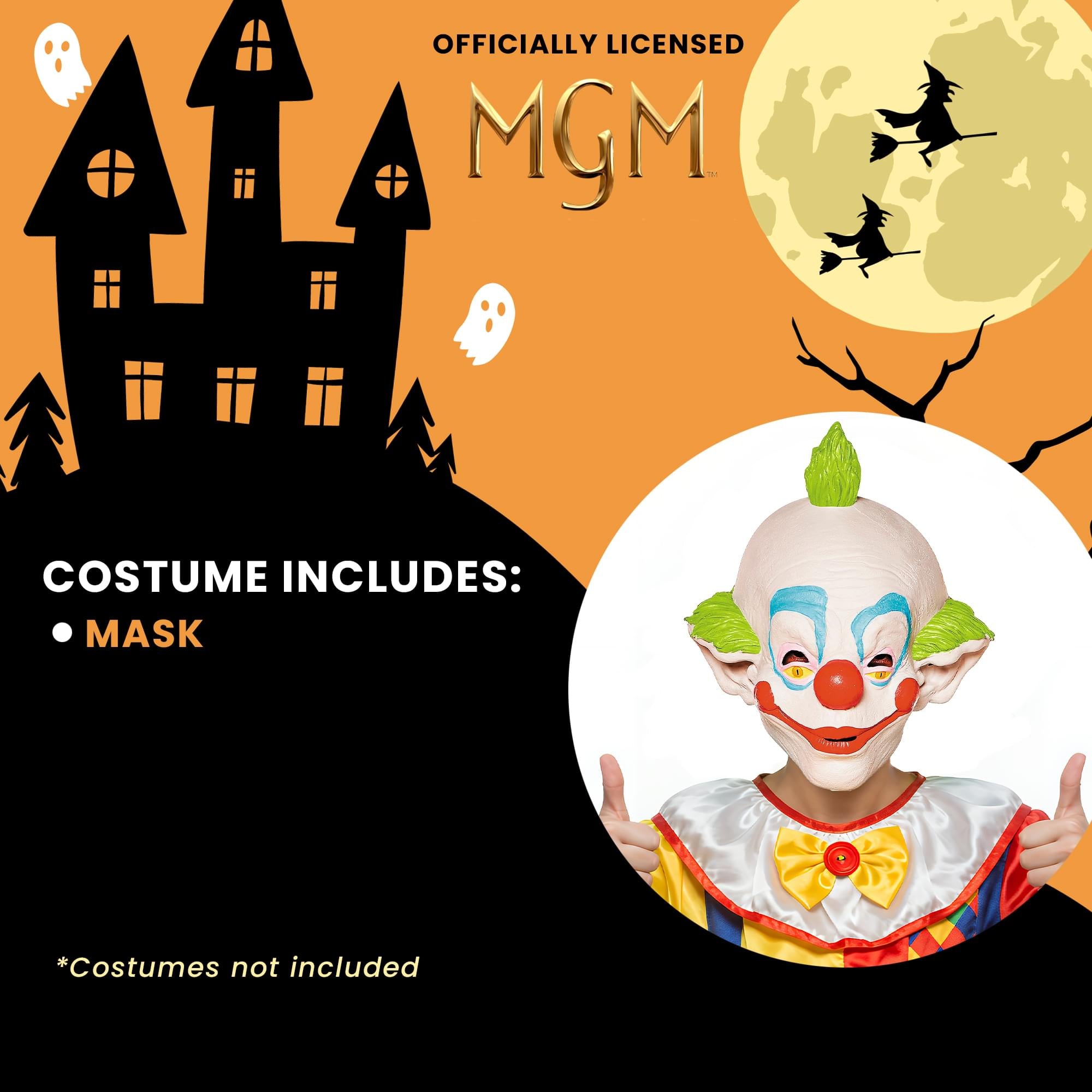 Killer Klowns Shorty Adult Costume Mask | One Size Fits Most