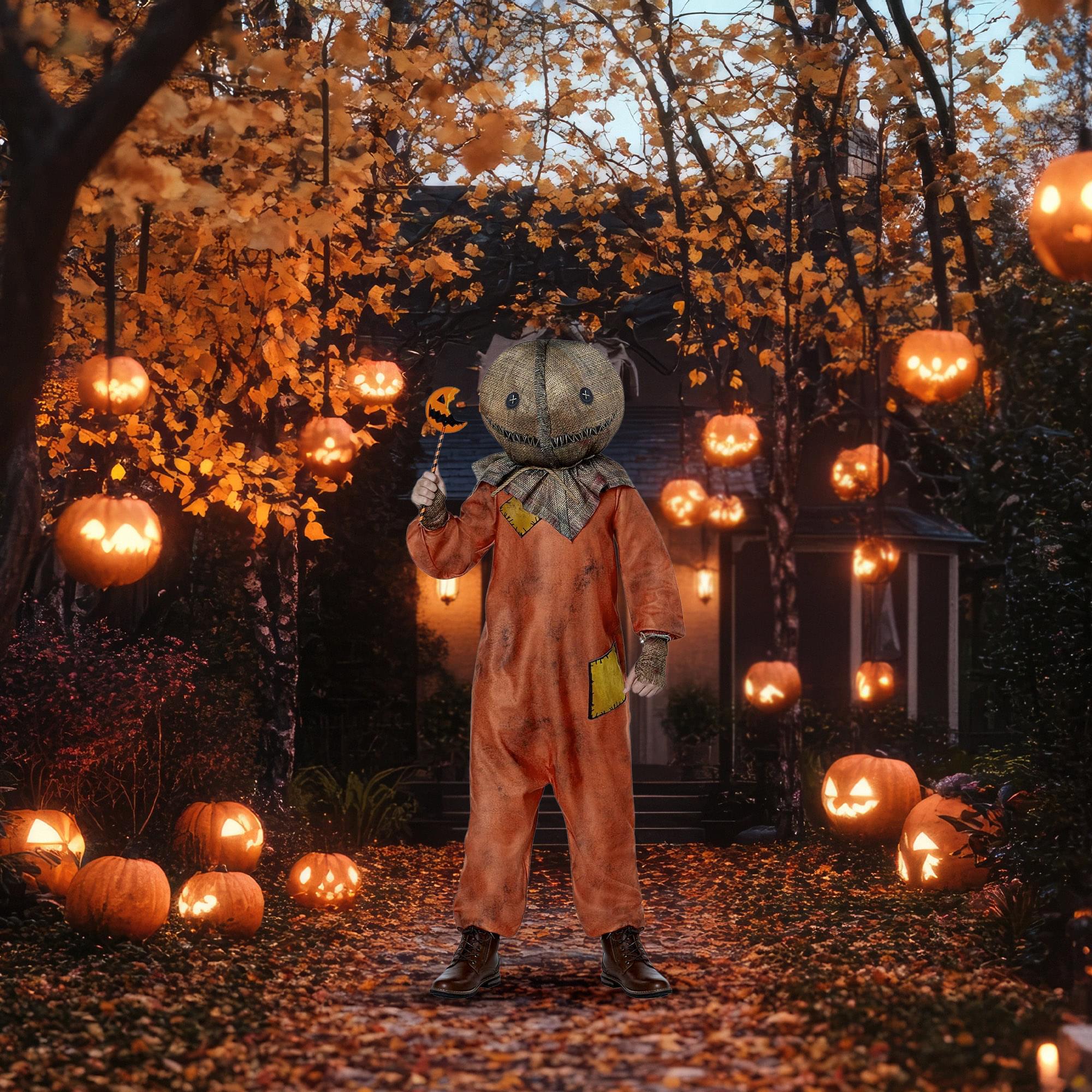 Trick R Treat Sam Adult Costume Mask | One Size Fits Most