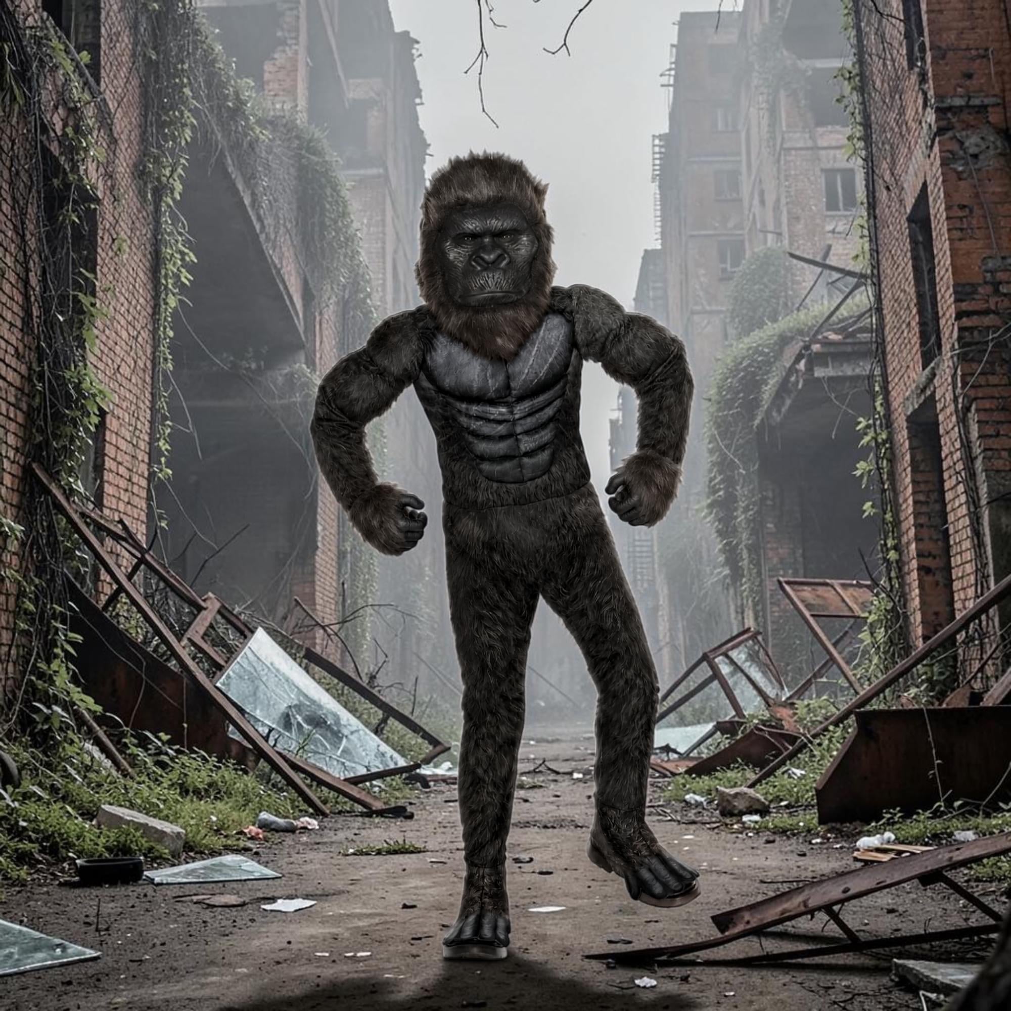 Godzilla x Kong Mask and Gloves Kong Adult Costume | One Size Fits Most