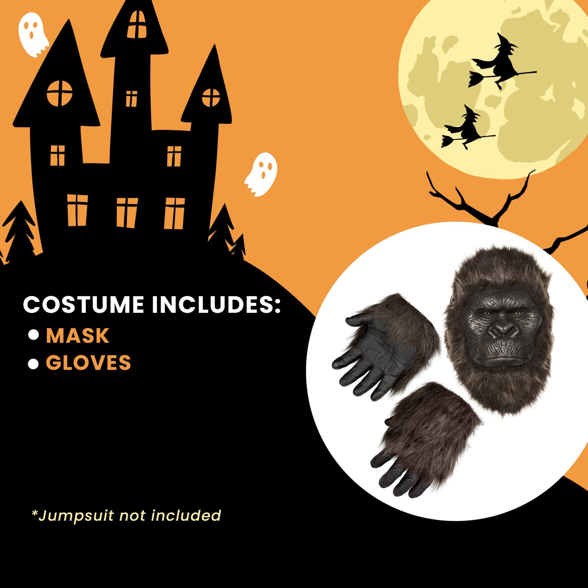 Godzilla x Kong Mask and Gloves Kong Adult Costume | One Size Fits Most