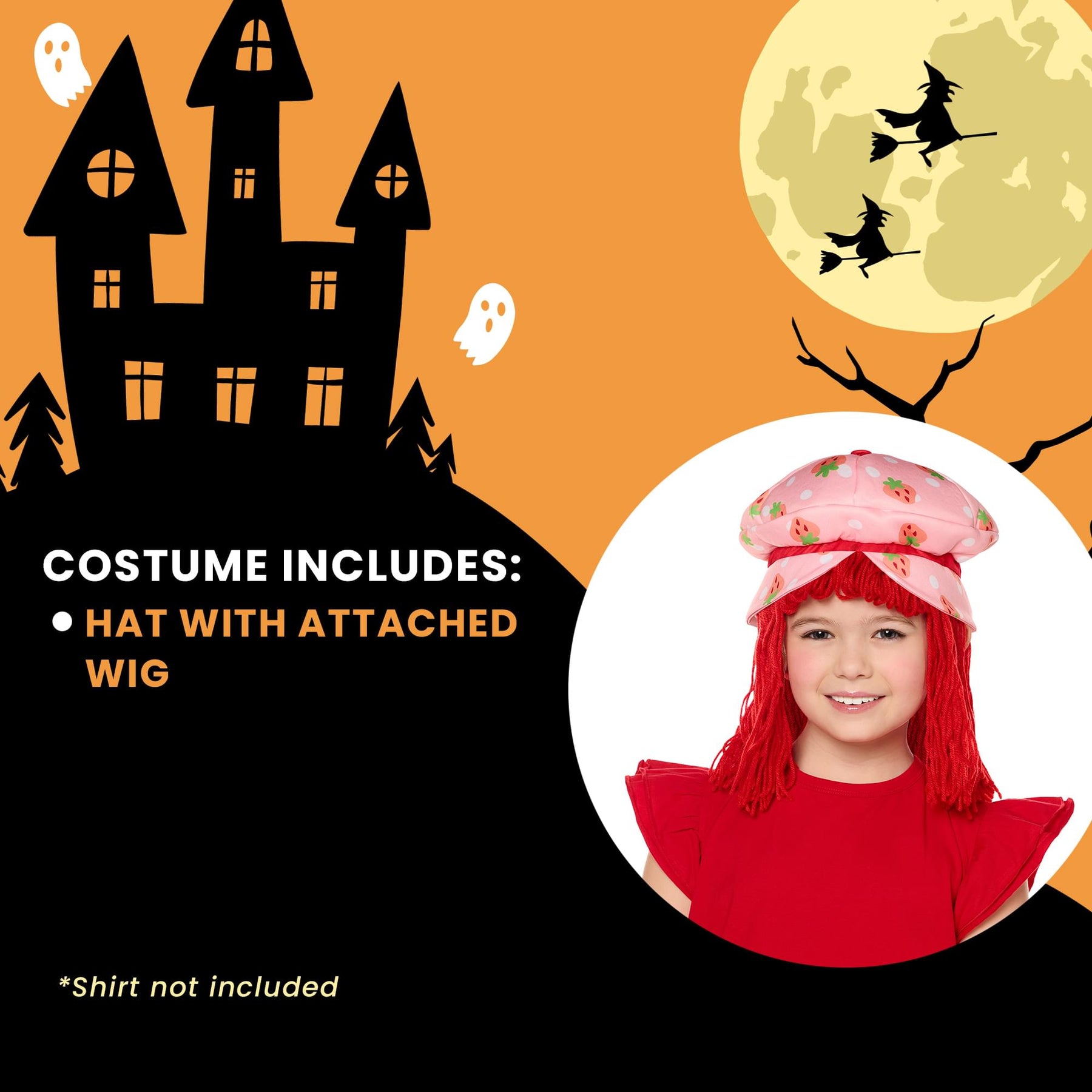 Strawberry Shortcake Strawberry Child Costume Wig | One Size Fits Most