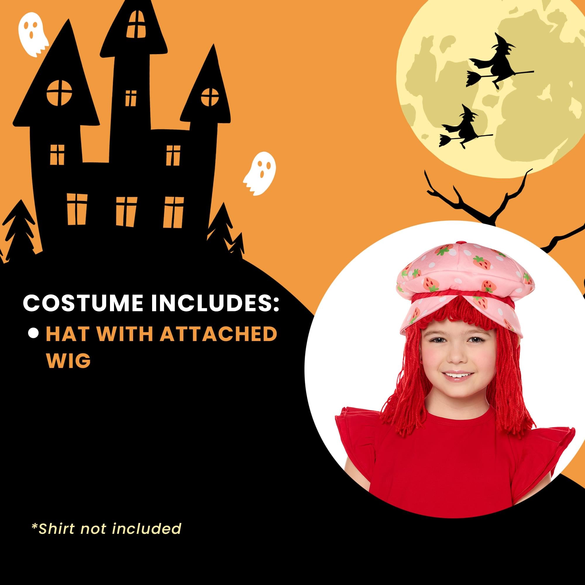 Strawberry Shortcake Strawberry Child Costume Wig | One Size Fits Most