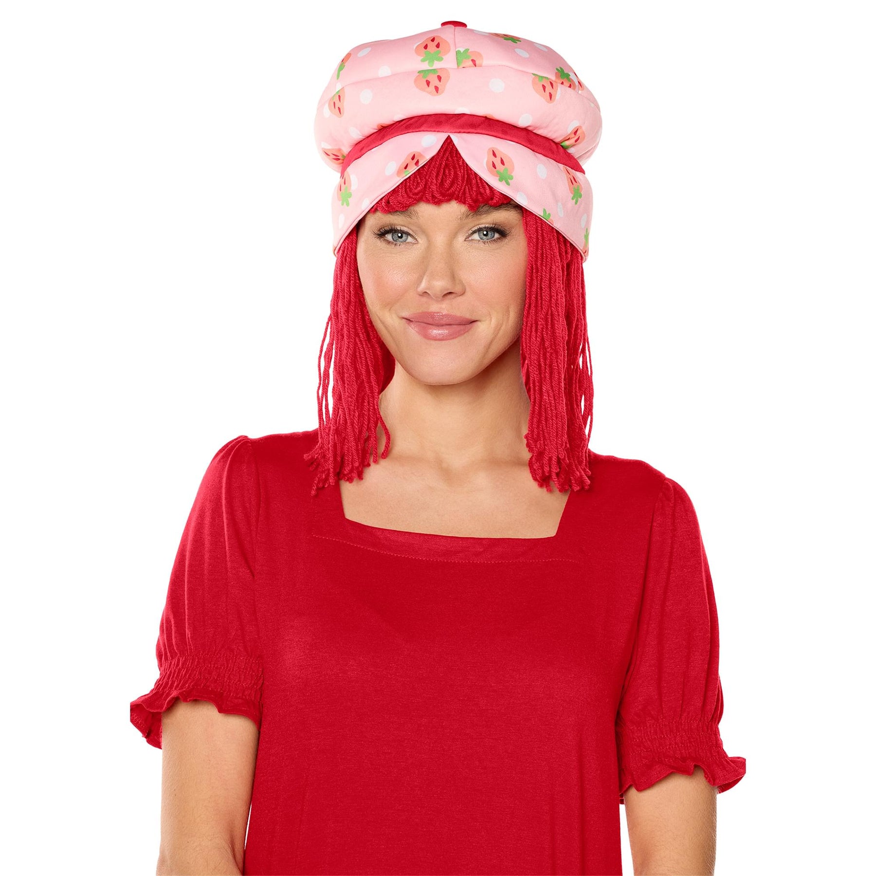 Strawberry Shortcake Strawberry Adult Costume Wig | One Size Fits Most