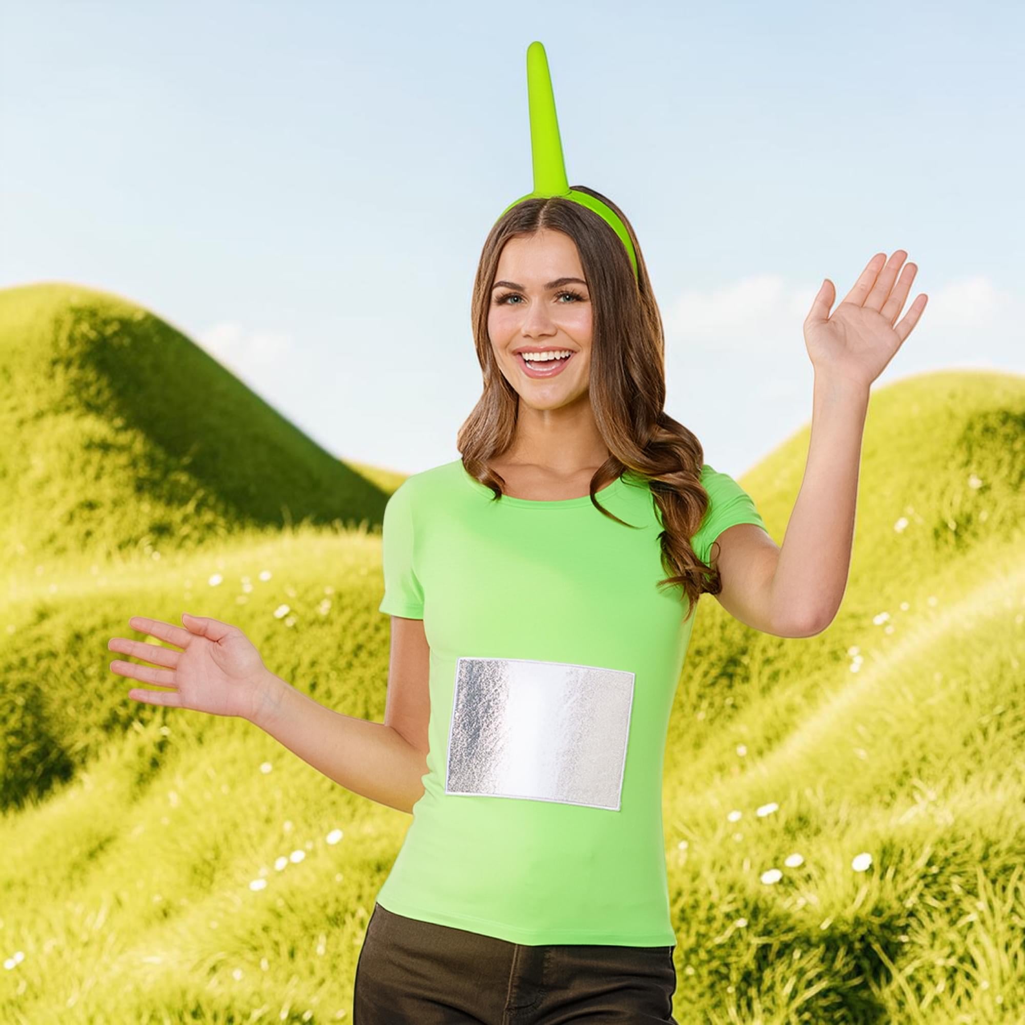 Teletubbies Dipsy Adult Costume Kit | Headband and Patch