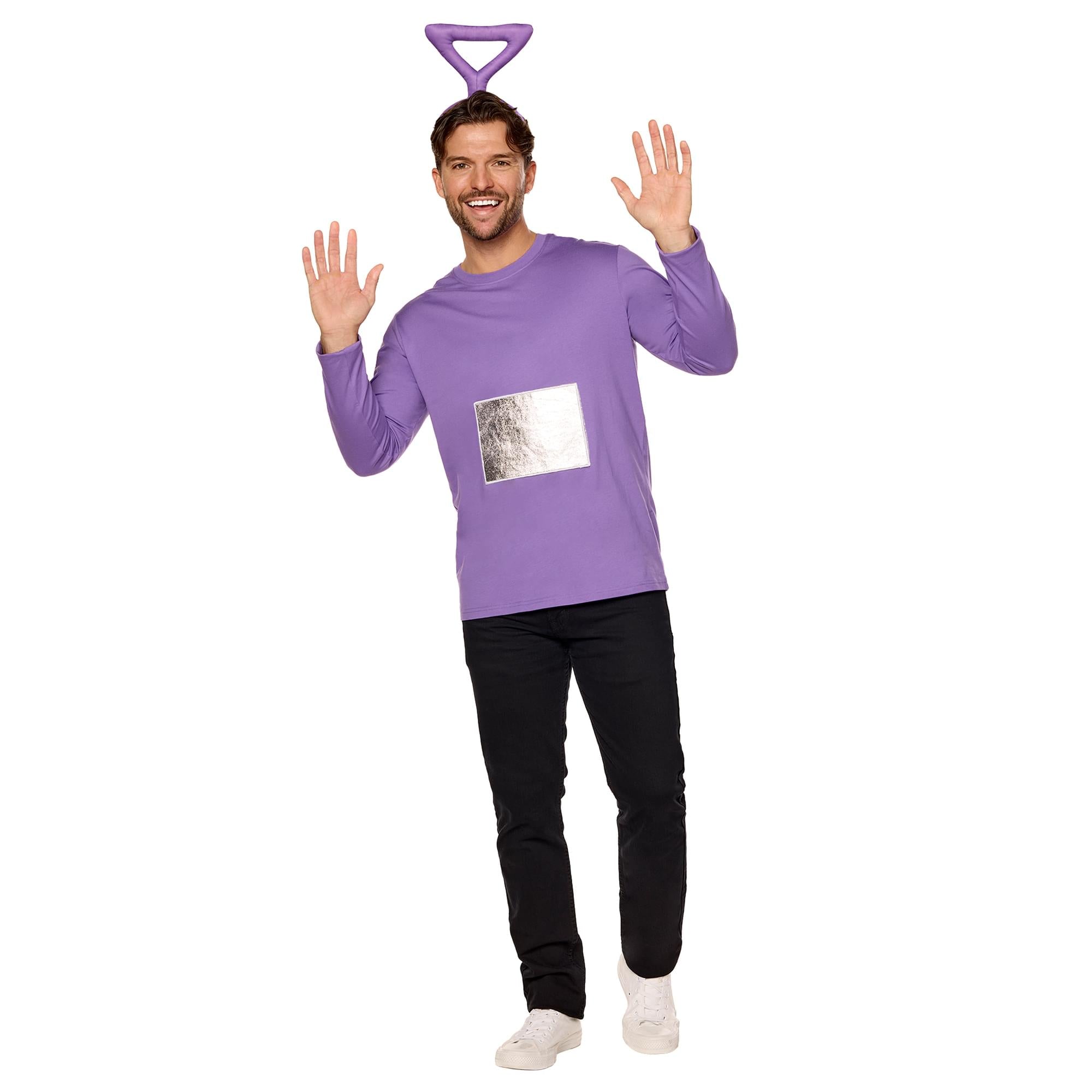 Teletubbies Tinky Winky Adult Costume Kit | Headband and Patch