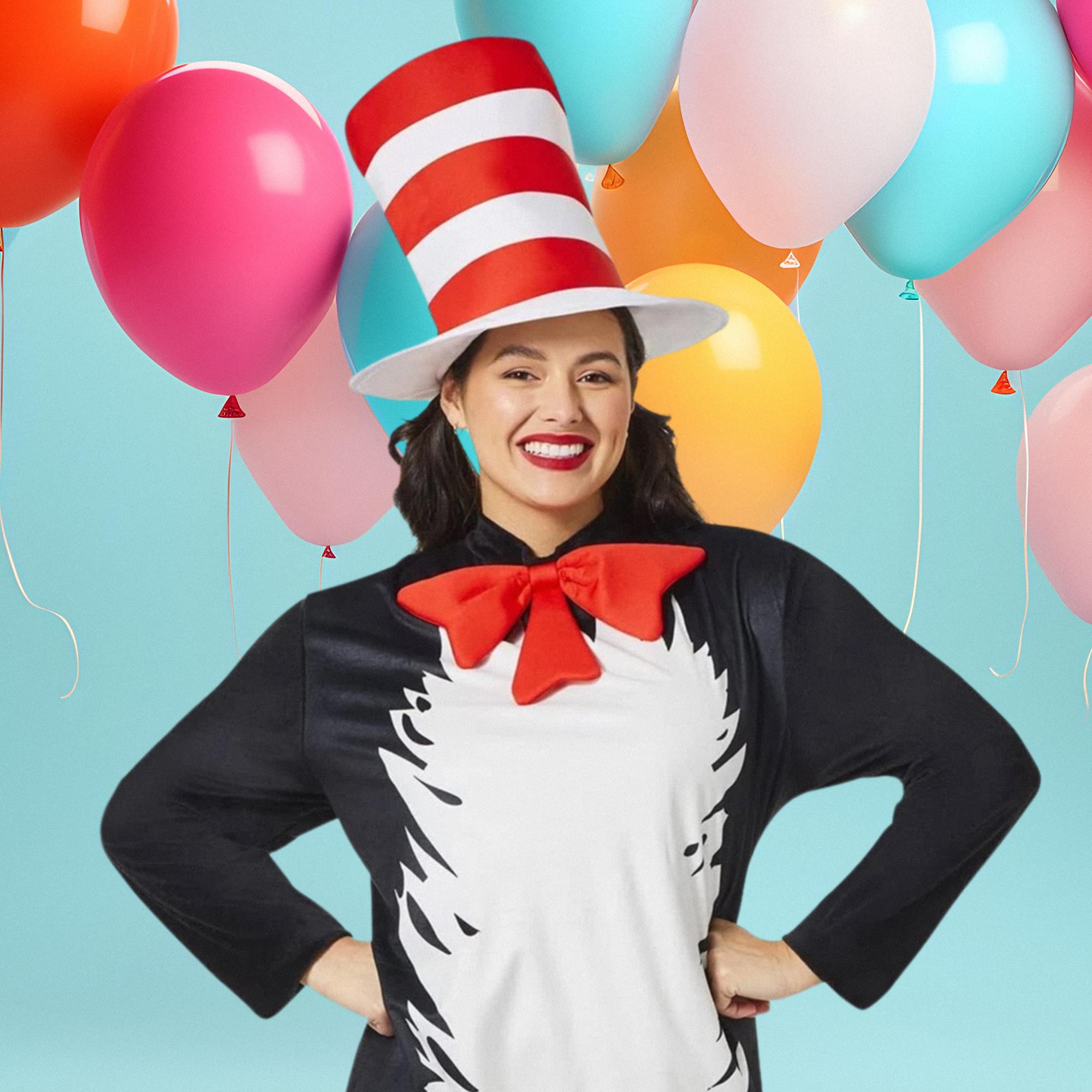 Dr. Seuss Cat In the Hat Tie & Hat Adult Costume Kit