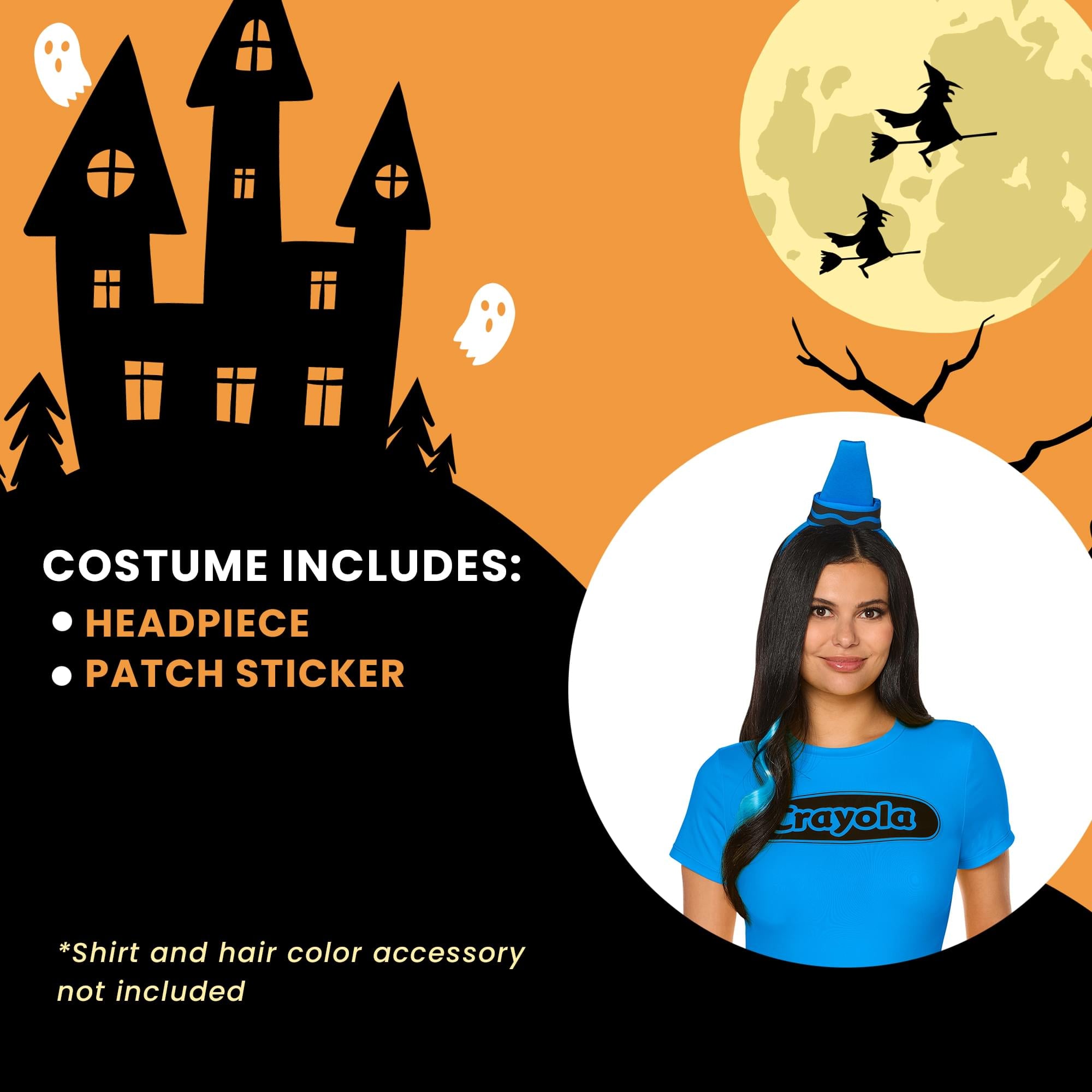 Crayola Crayon Blue Headband and Patch Costume Kit | One Size Fits Most