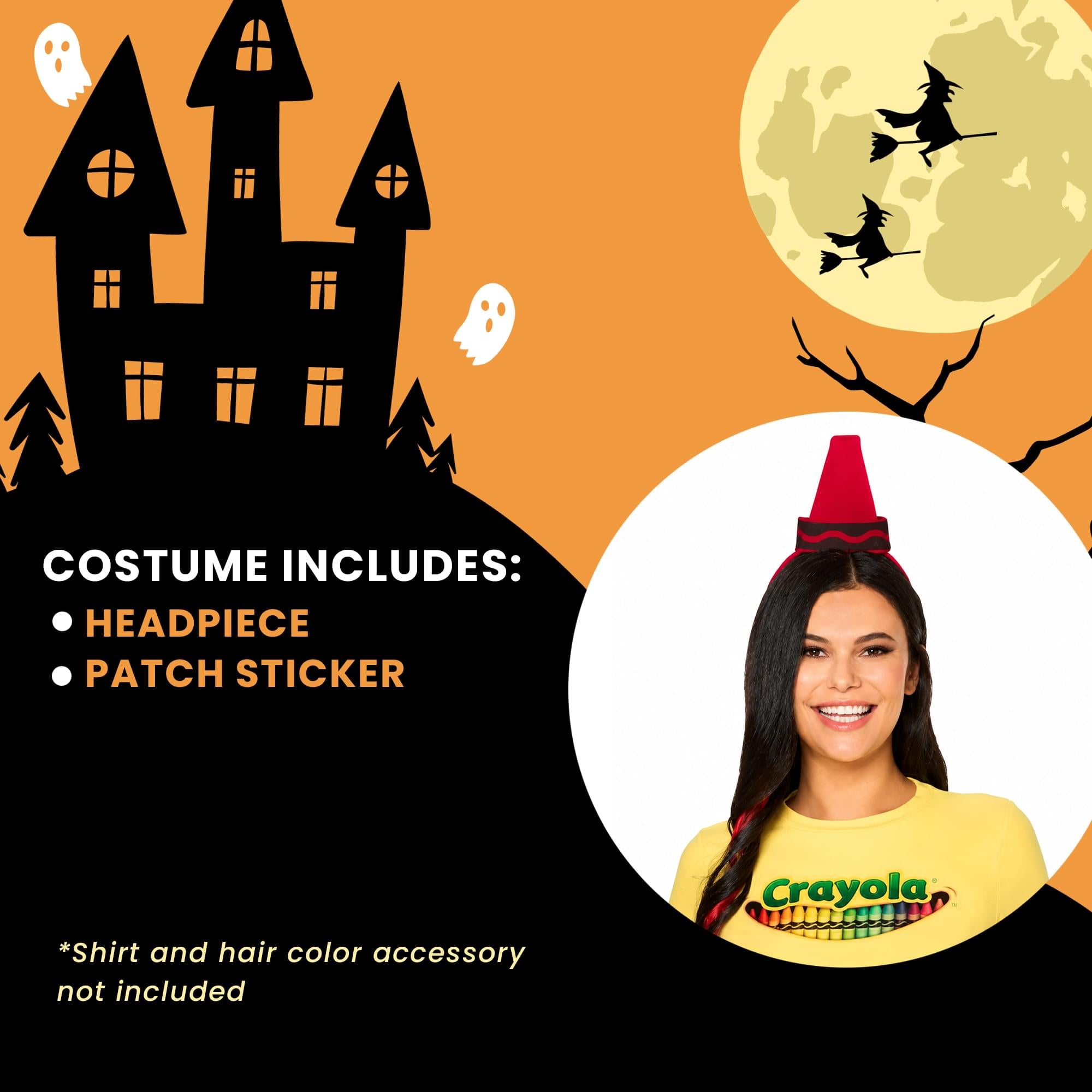 Crayola Crayon Red Headband and Patch Costume Kit | One Size Fits Most