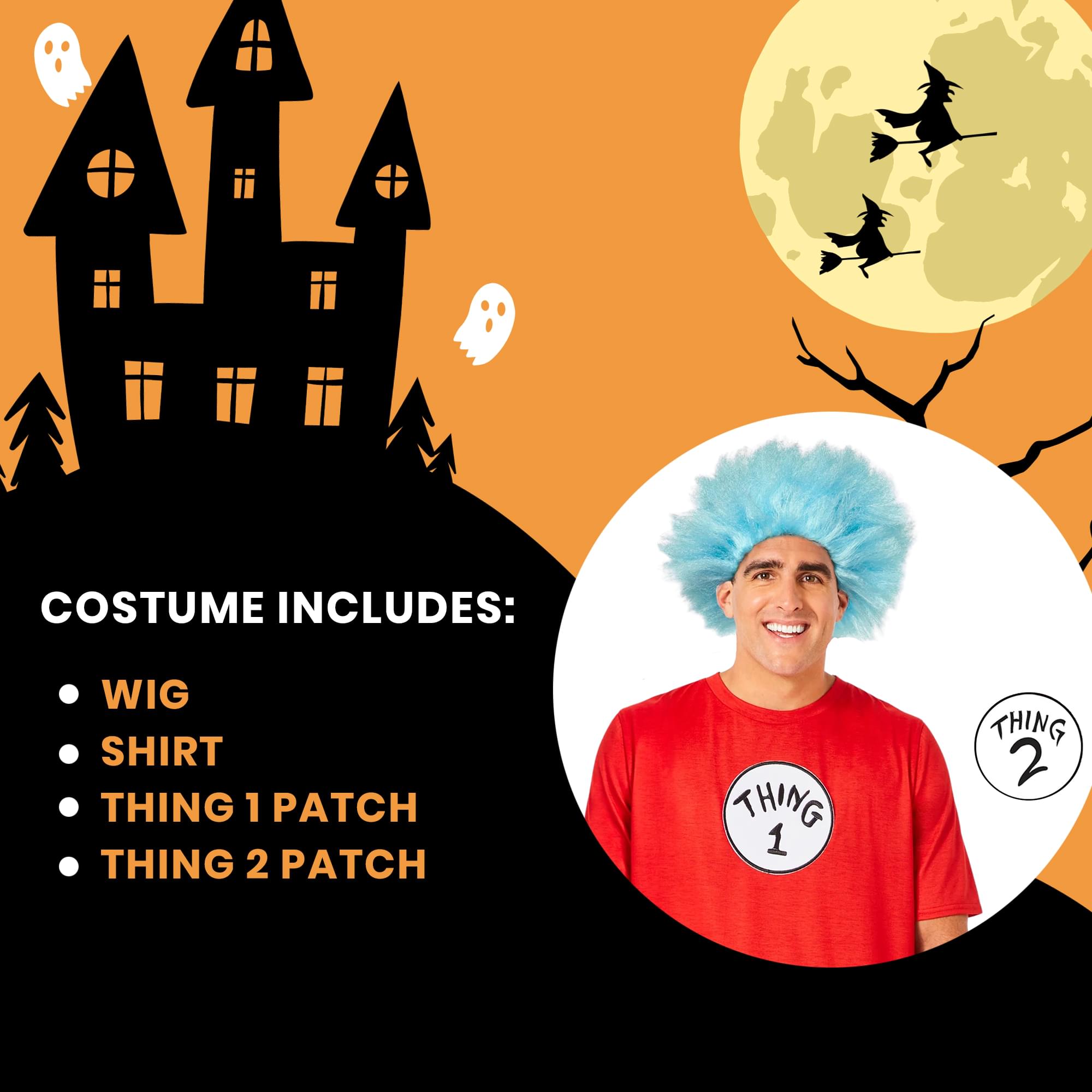 Dr. Seuss Thing 1/2 Hat & Tie Child Costume Kit