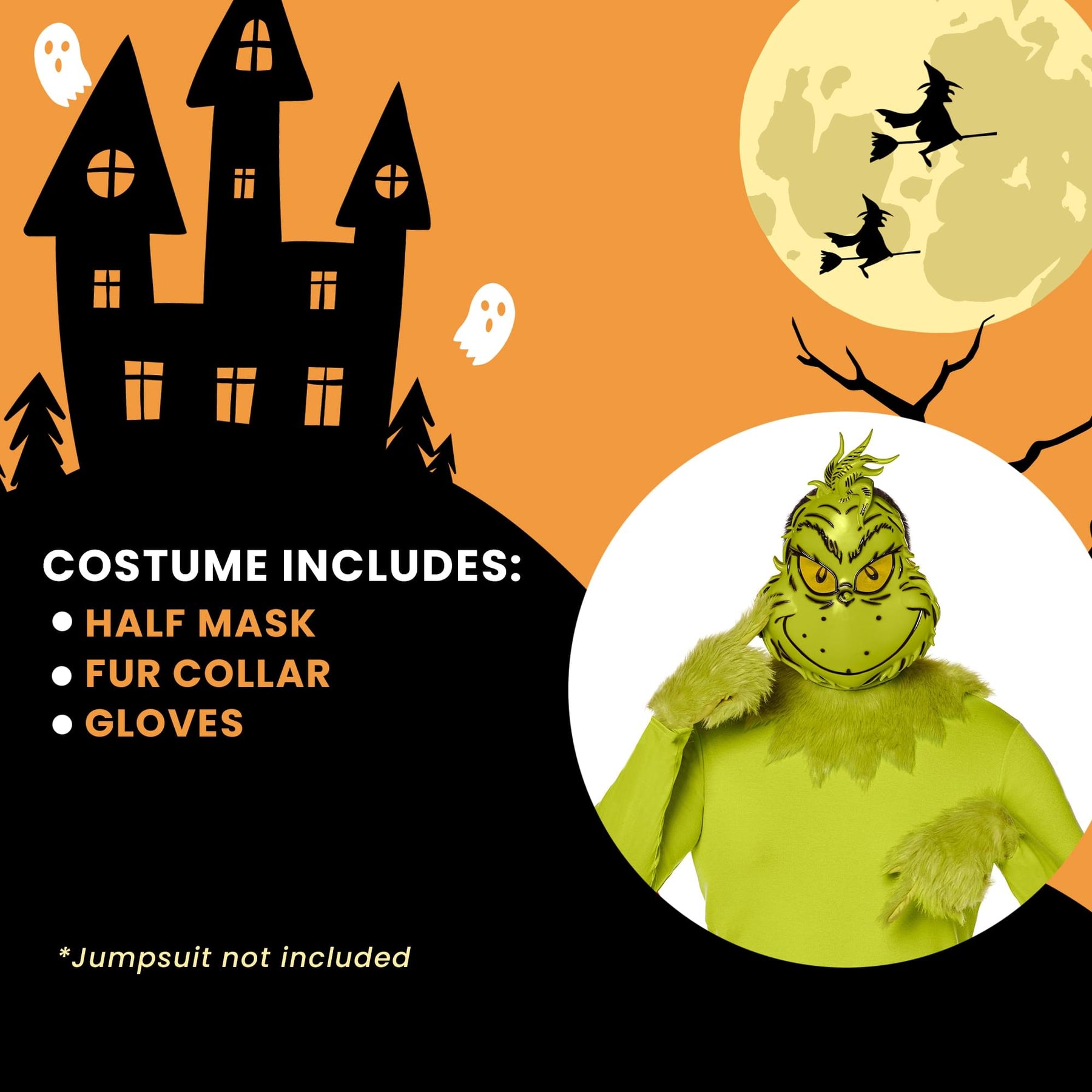 Dr Seuss Grinch Adult Costume Accessory Kit | One Size
