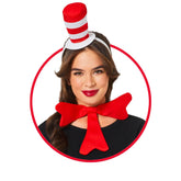 Dr Seuss Cat In The Hat Headband and Bowtie Adult Costume Kit