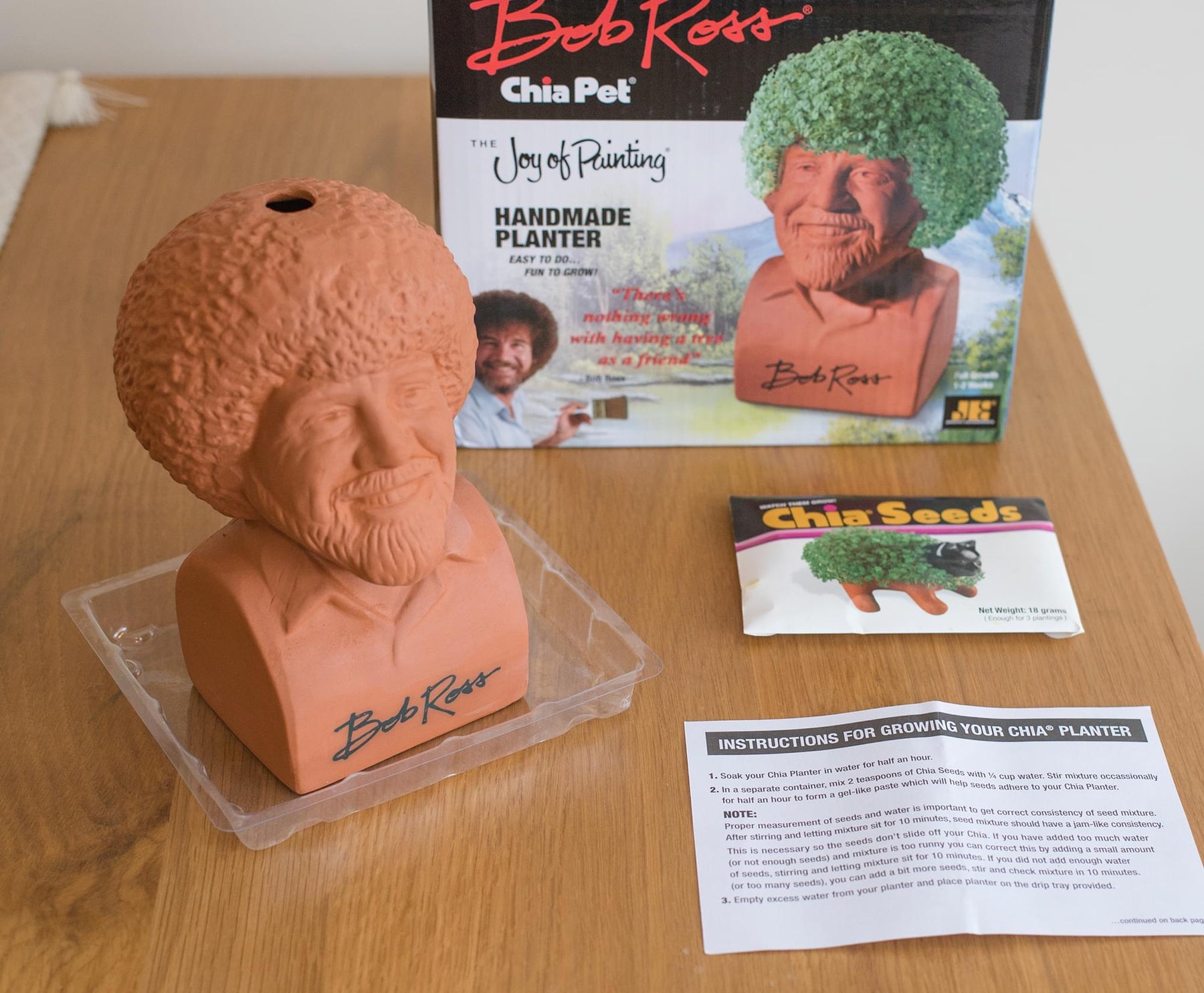 bob ross plant pot Bob Ross Chia Pet