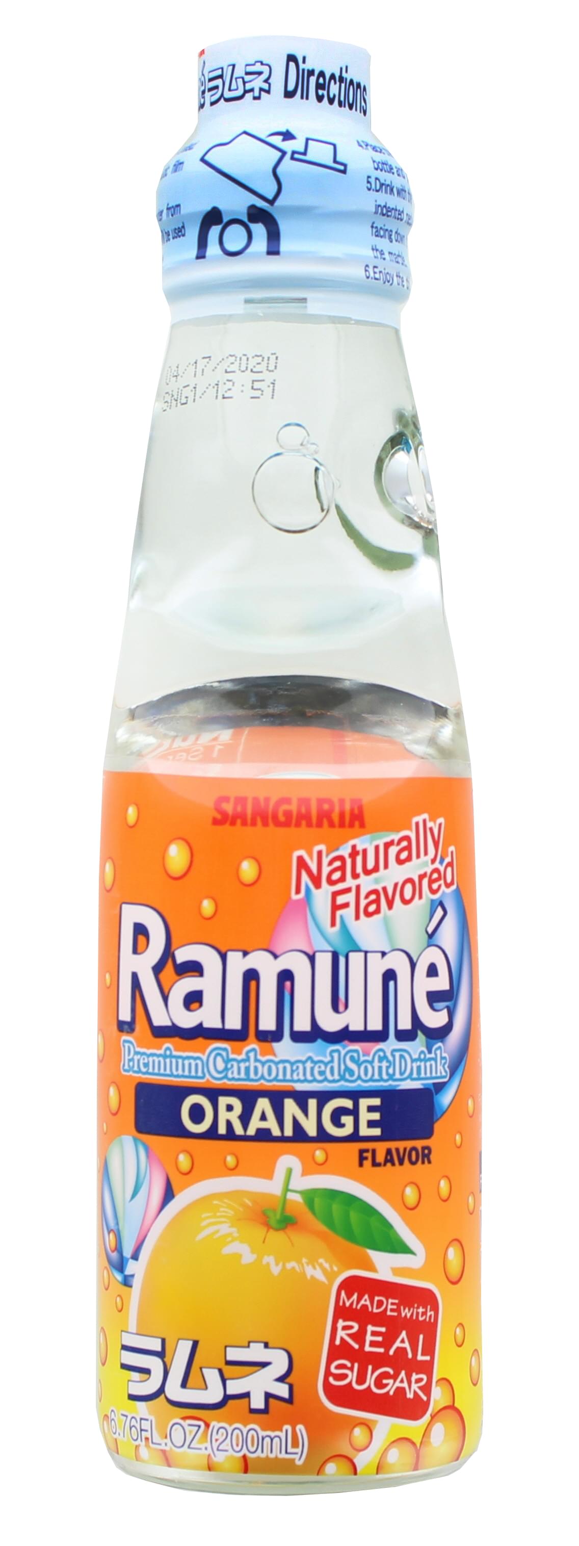 Sangaria Ramune 6.76oz Orange Soda