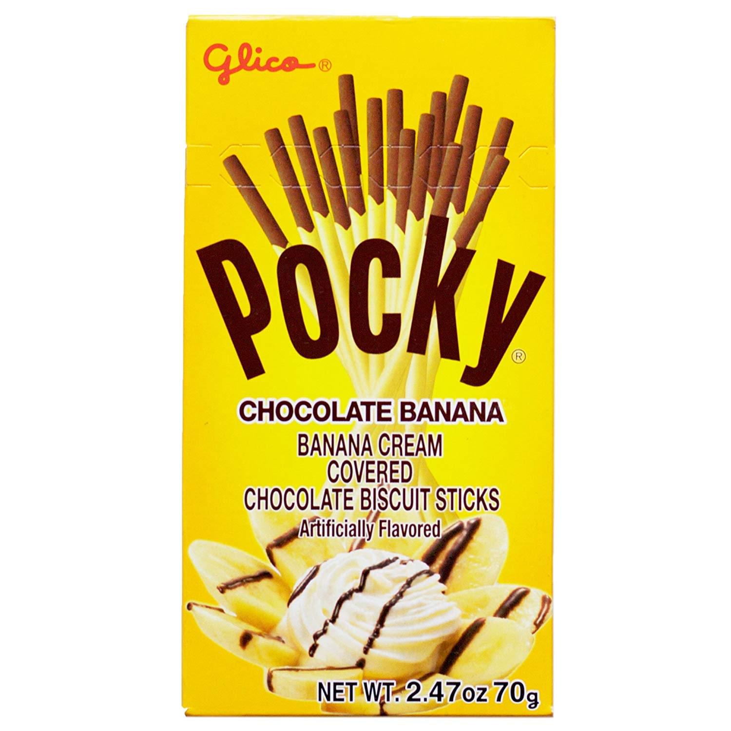 Glico Pocky 2.47oz Crunchy Biscuit Sticks | Chocolate Banana