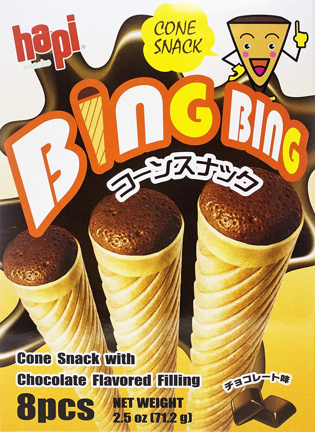 Hapi Bing Bing 2.51oz Crispy Cone Snack | Chocolate