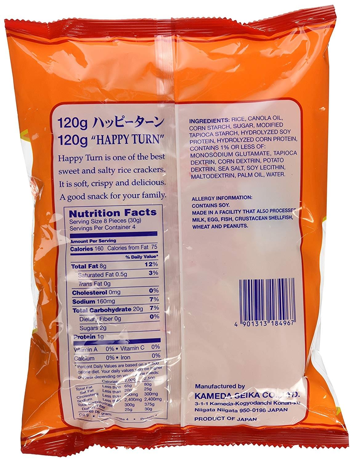 Kameda 3.8 oz Happy Turn Soft Rice Snack Crackers