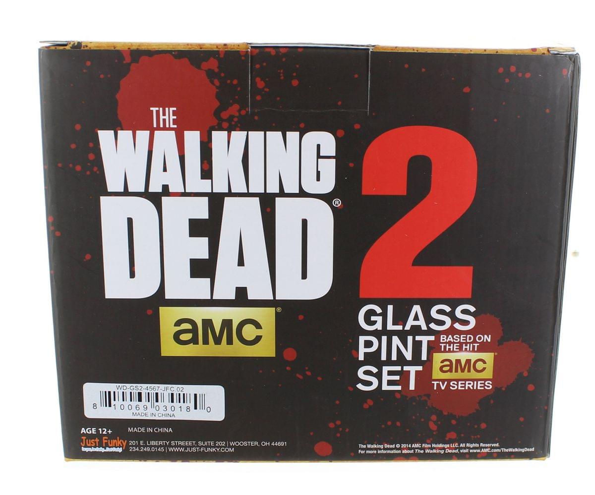 Walking Dead 16 oz. Pint Glass 2-Pack: Bloody Rick and Daryl