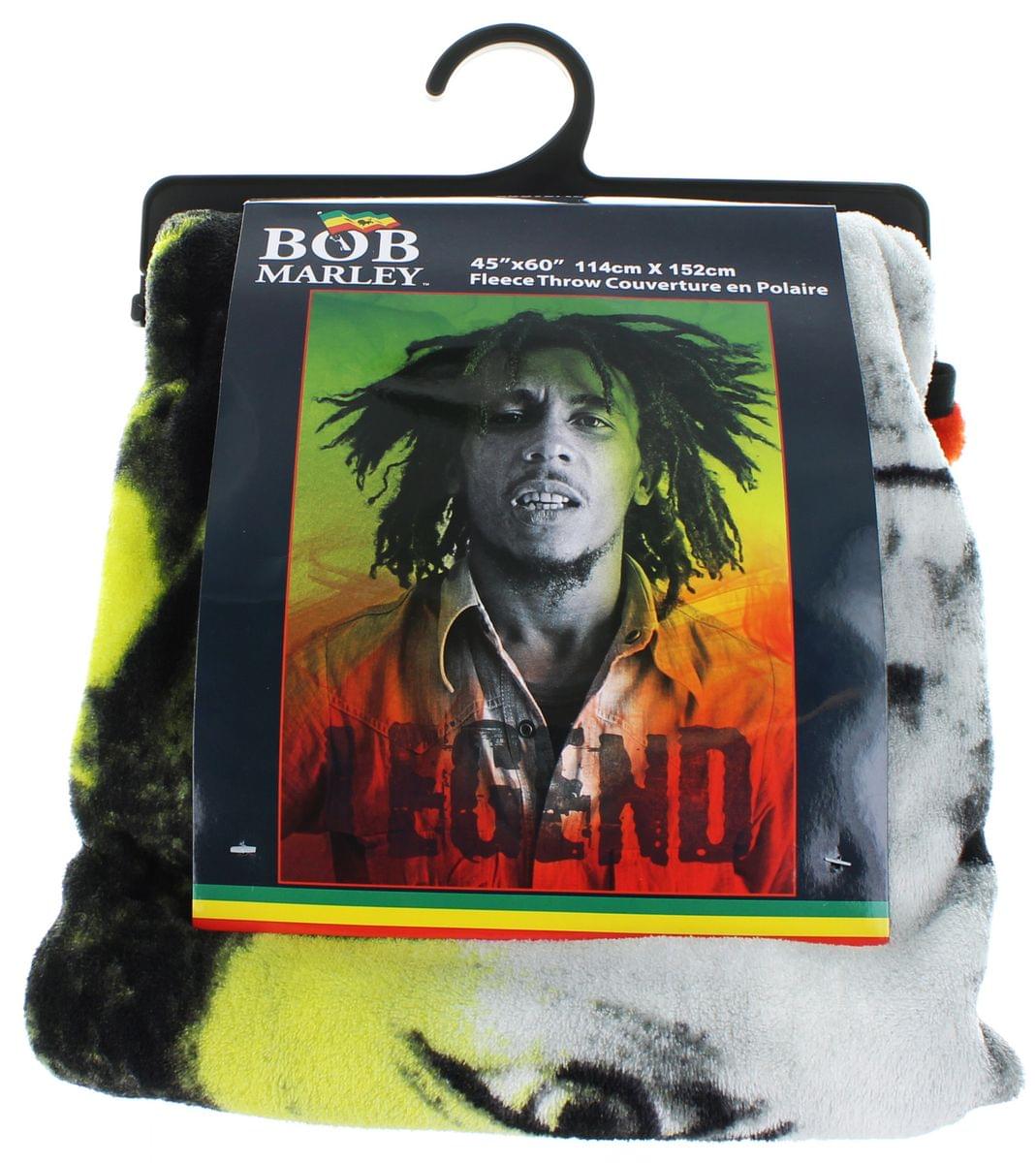 Bob Marley Legend Lightweight Fleece Throw Blanket | 45 x 60 Inches
